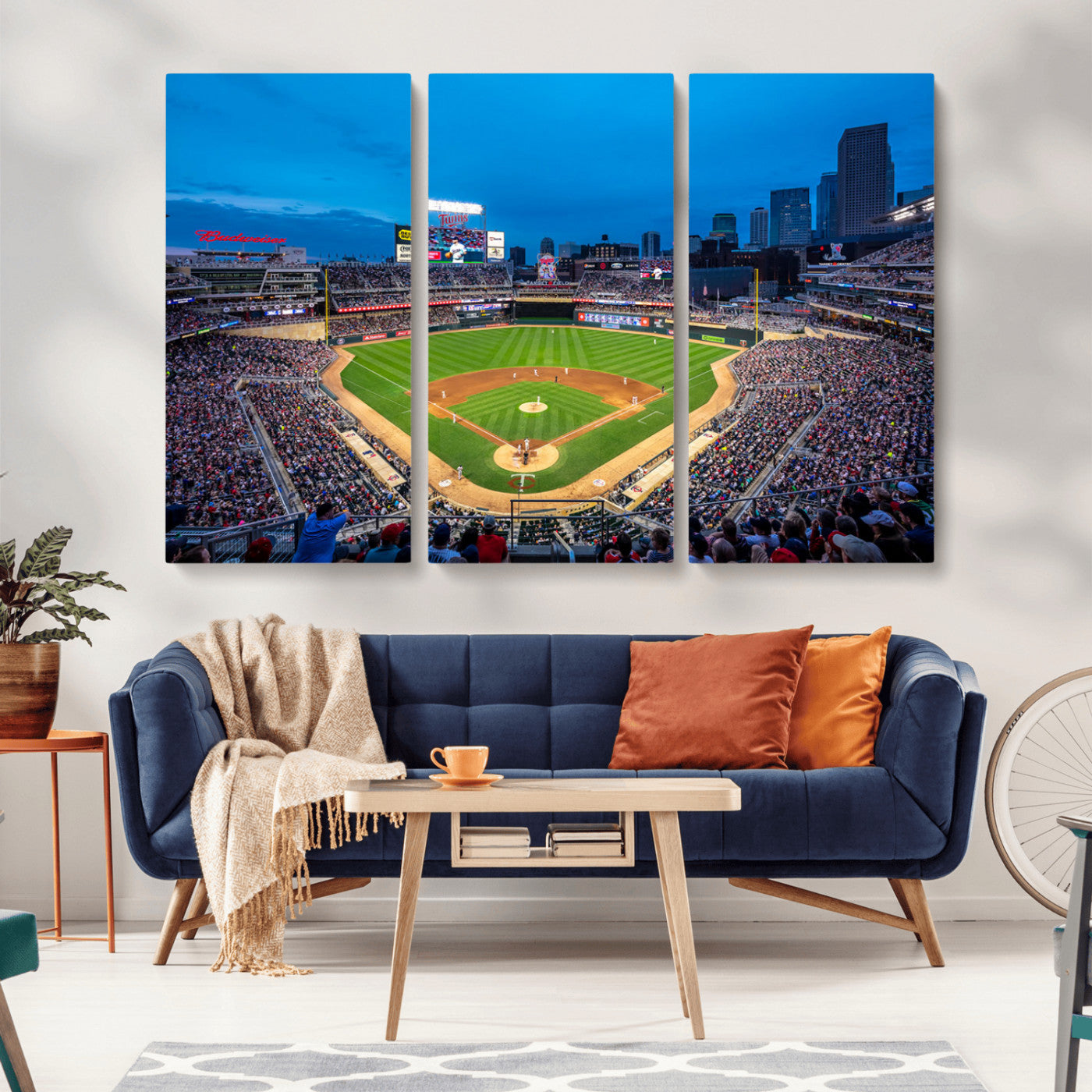 -Target Field Stadium Wall Art Canvas Print – Minnesota Twins Baseball Team Iconic Ballpark Scene for home, office