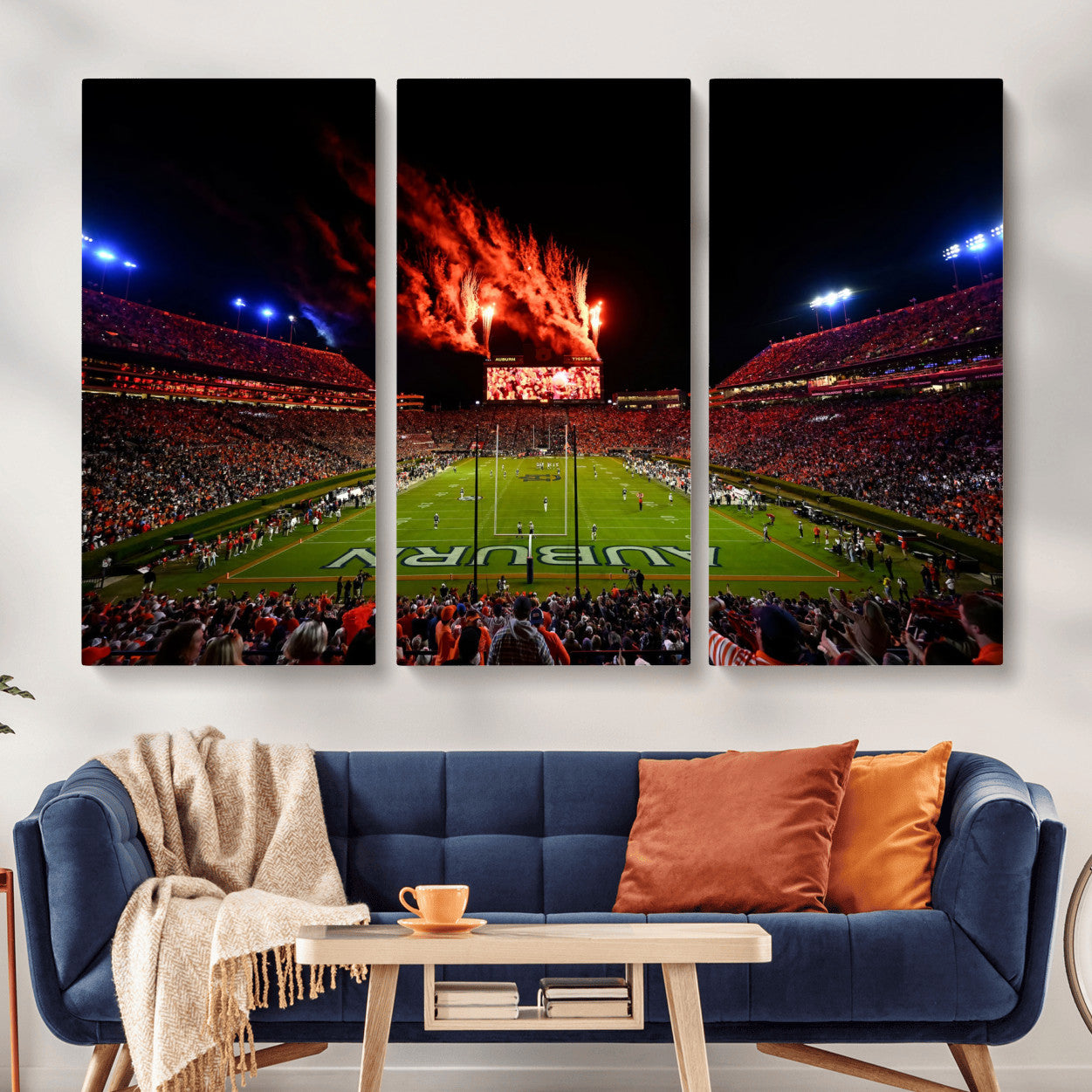 59046876-MGV-CV-36X24-Jordan-Hare Stadium Wall Art Canvas Print, Football Stadium Aerial View, College Sports Art for Man Cave or Game Room (Copy)