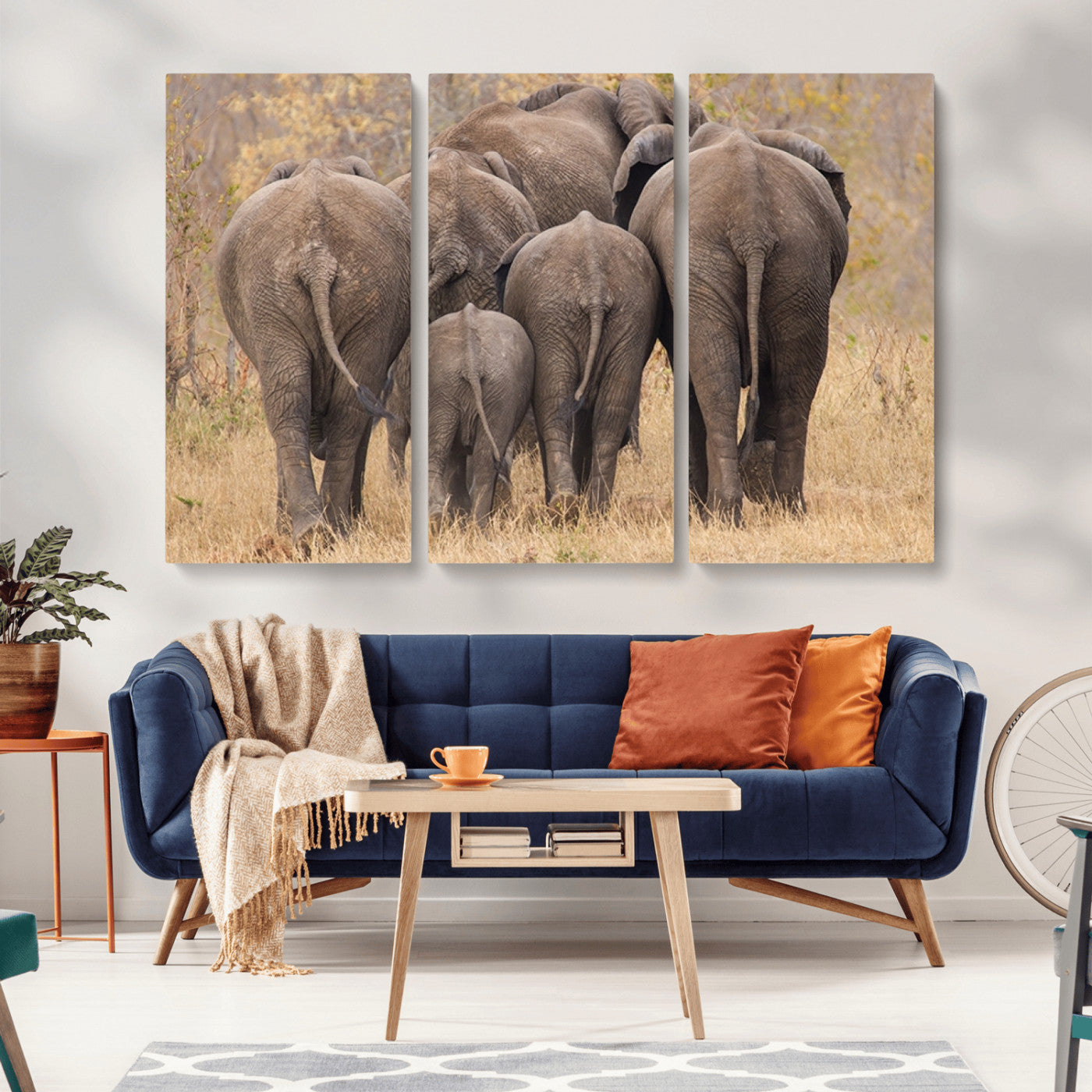 -Wild Elephant Wall Art Canvas Print