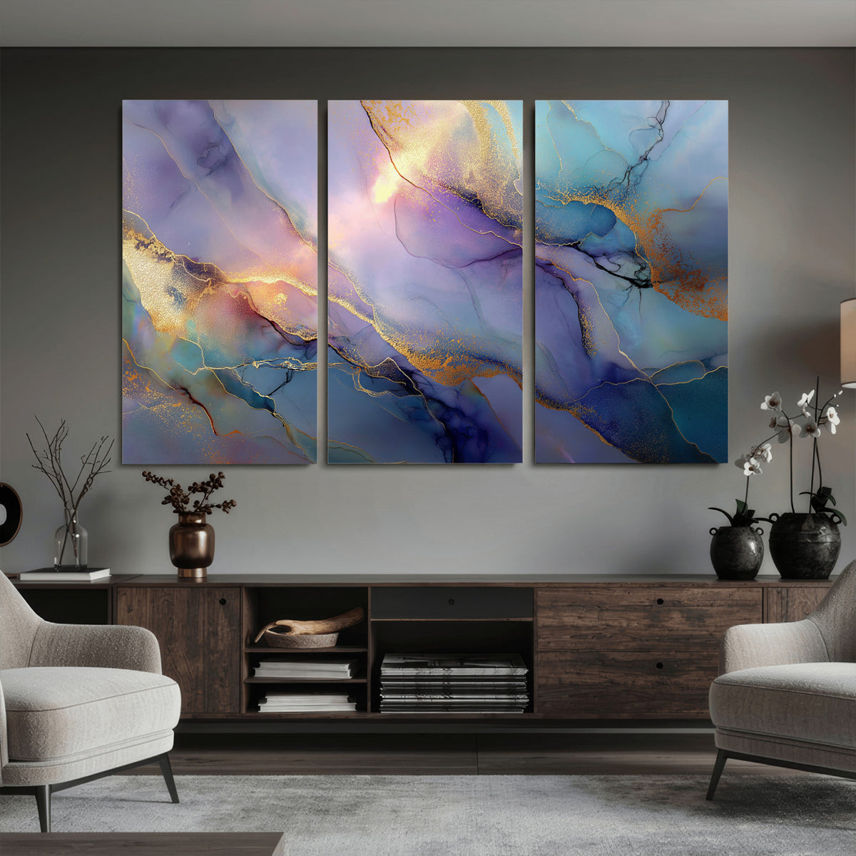 50939878-MGV-CV-36X24 - Colorful Abstract Canvas Wall Art Print, Vibrant Popup Color Art Print