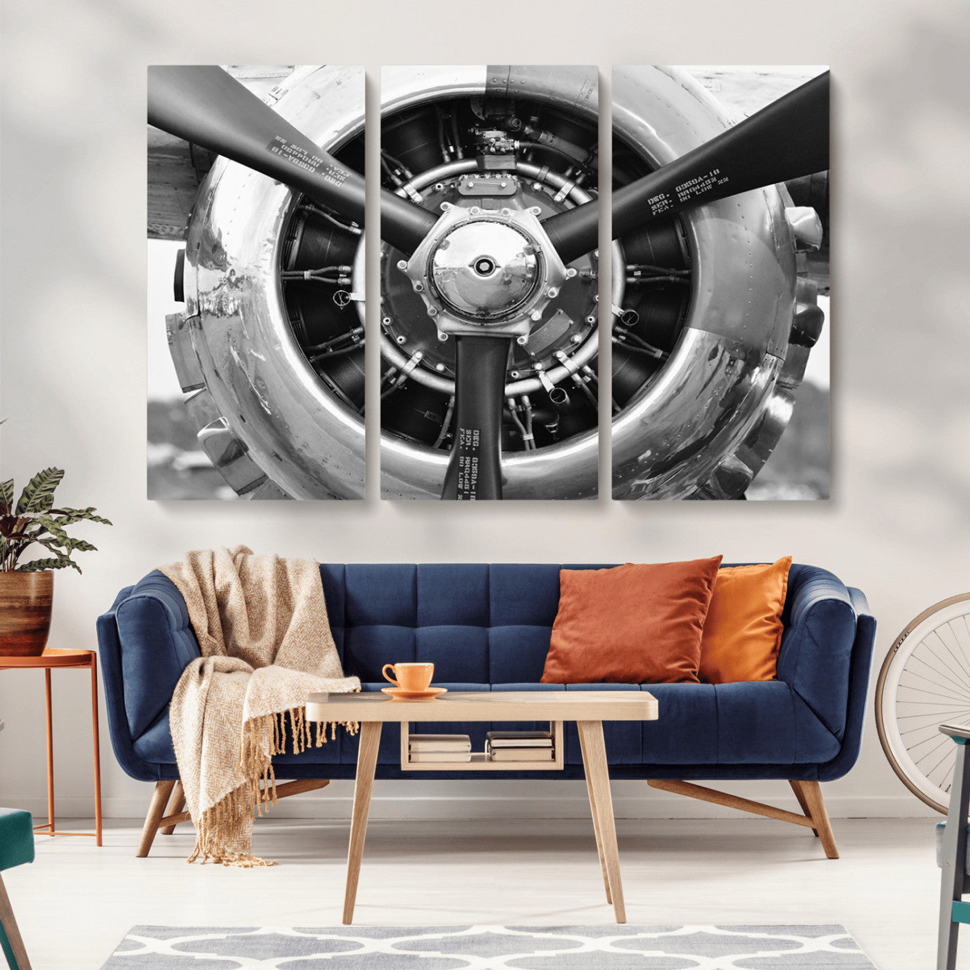 28132-MGV-CV-36X24-Vintage Airplane Wall Art Canvas Print