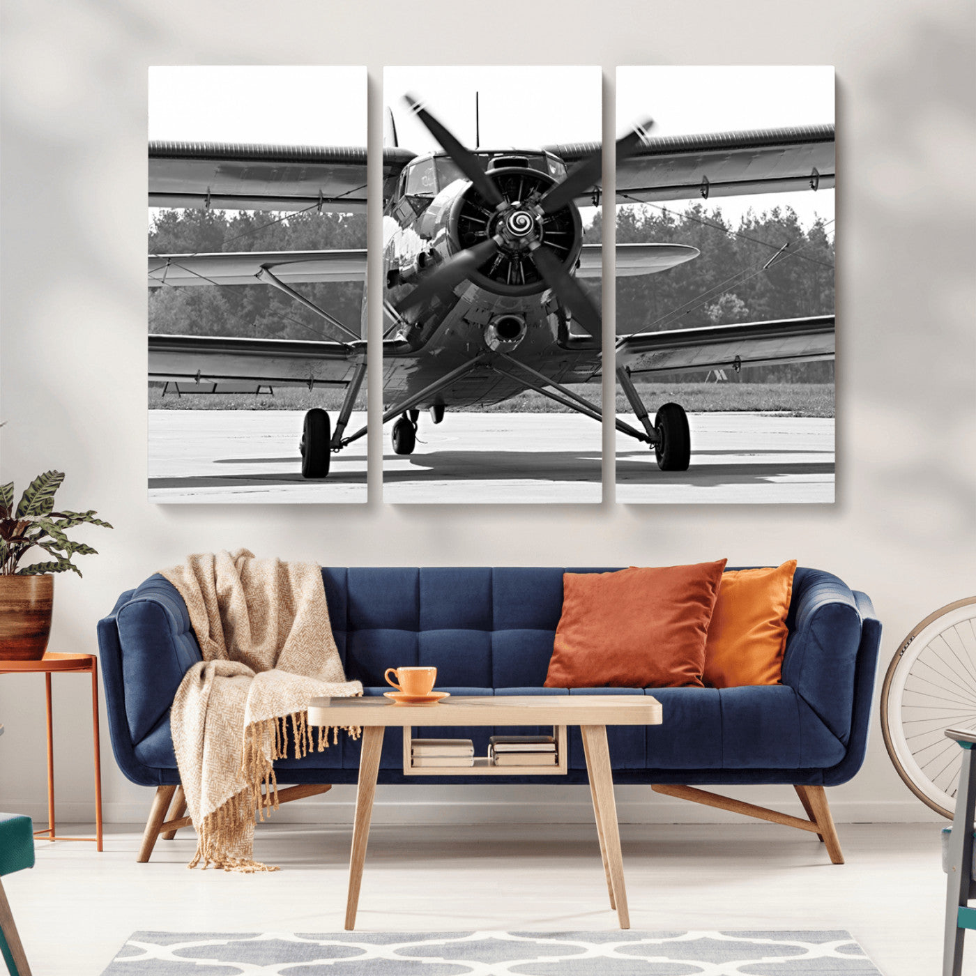 74816-MGV-CV-36X24-Wall Art Old War Plane Canvas Print