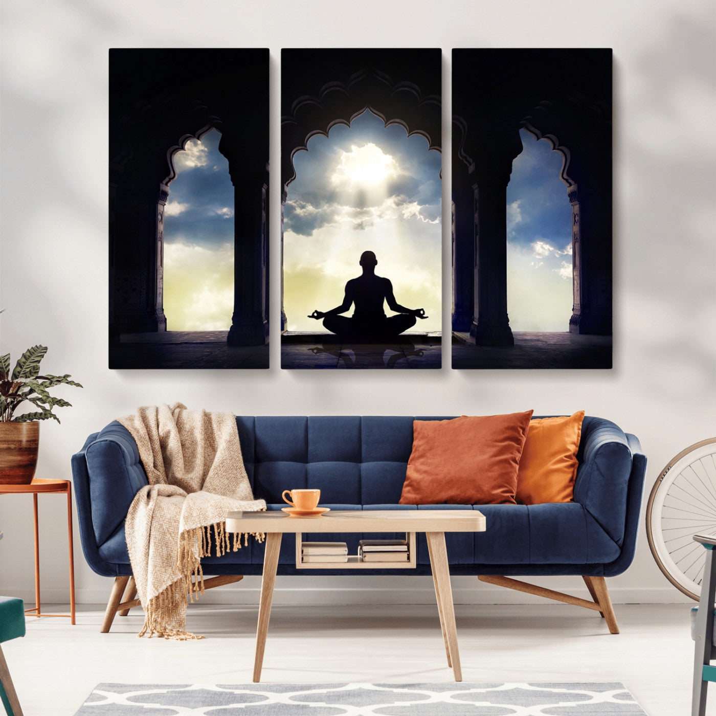 -Women and Yoga Wall Art Canvas Print