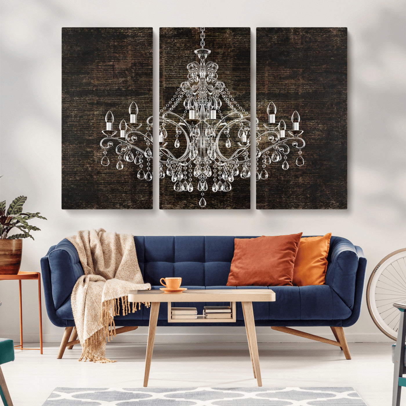 69434-MGV-CV-48X32-3P-Rustic Chandelier Canvas Print