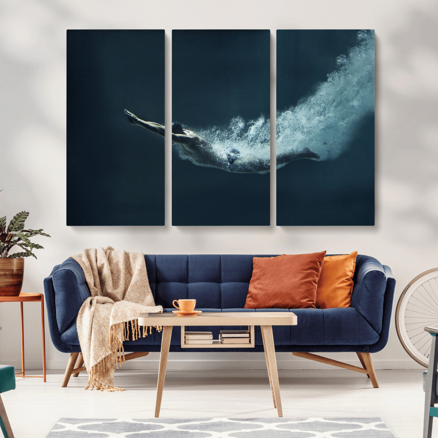 48463-MGV-CV-36X24-Swimmer Wall Art Canvas Print