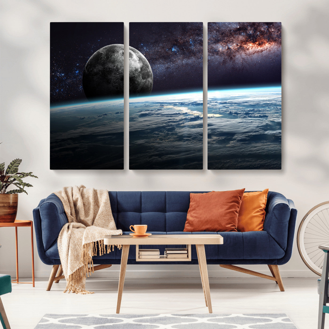 -Space and Planet Canvas Print