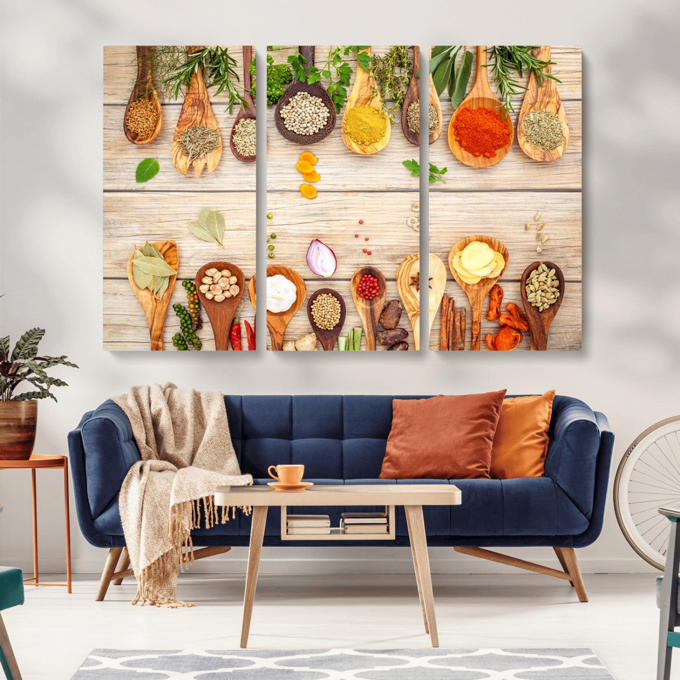 -Kitchen Spice on the Table Wall Art, Kitchen Spice Wall Art Canvas Print