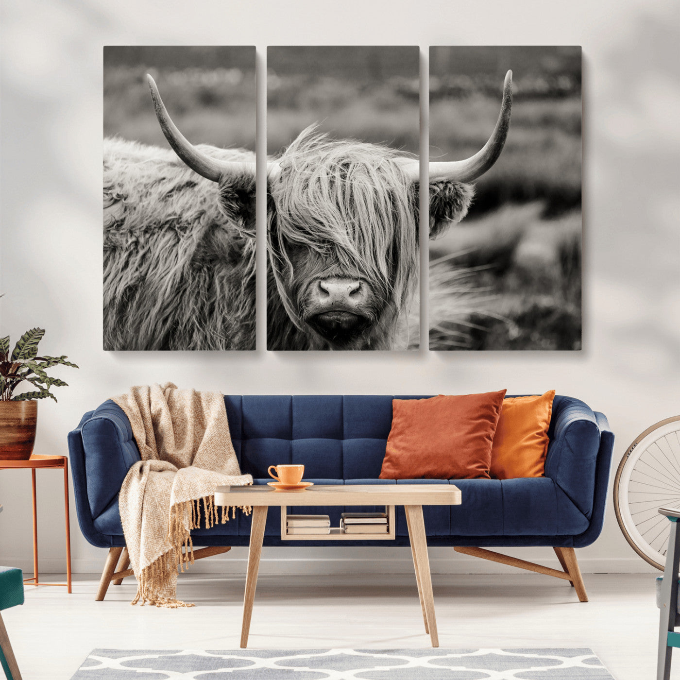 67365-MGV-CV-36X24-Cow Focus Canvas Wall Art Print