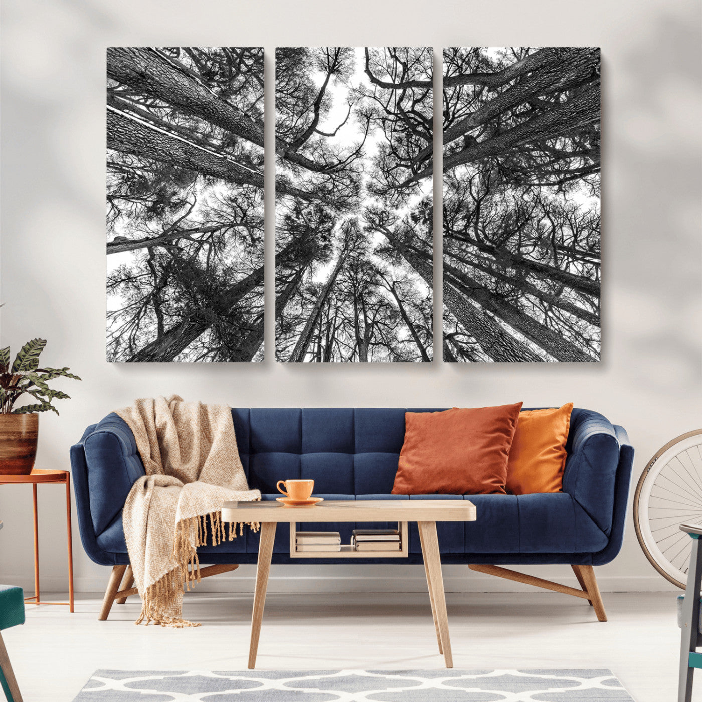 -Trees Contemporary Art Canvas Print