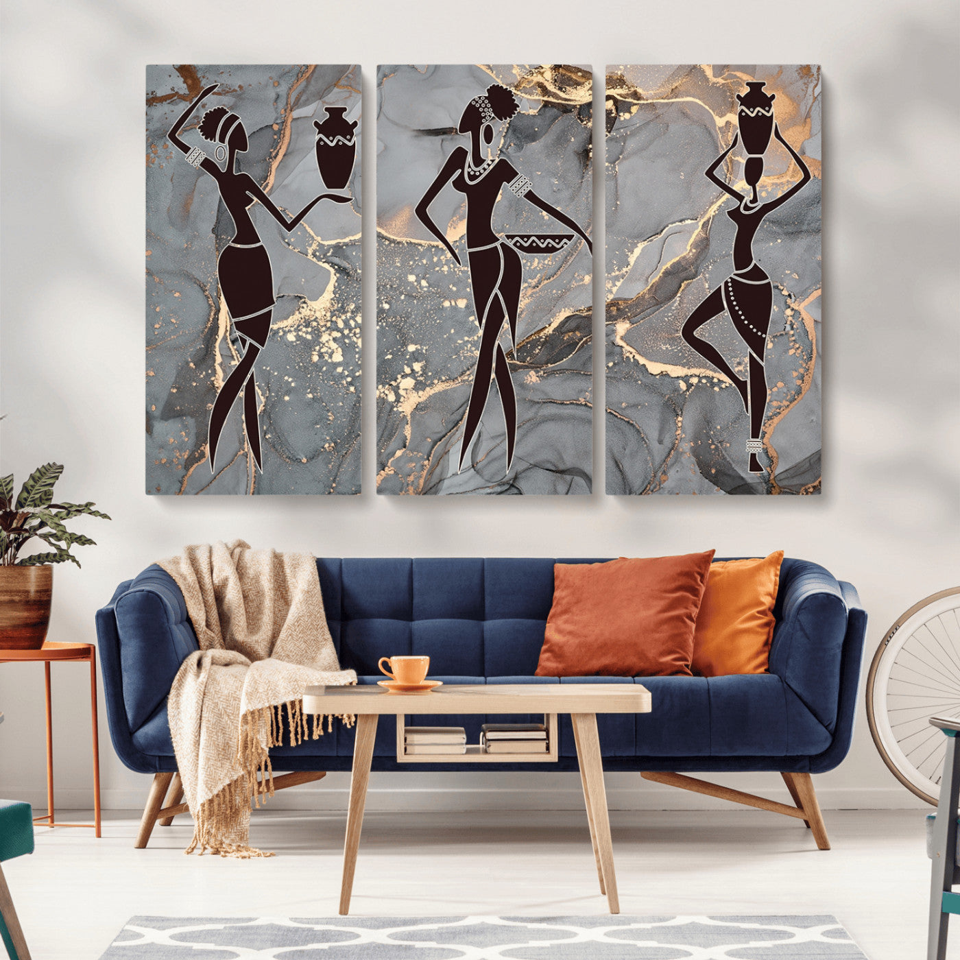 25097-MGV-CV-36X24-Abstract African Womens Art Canvas Print