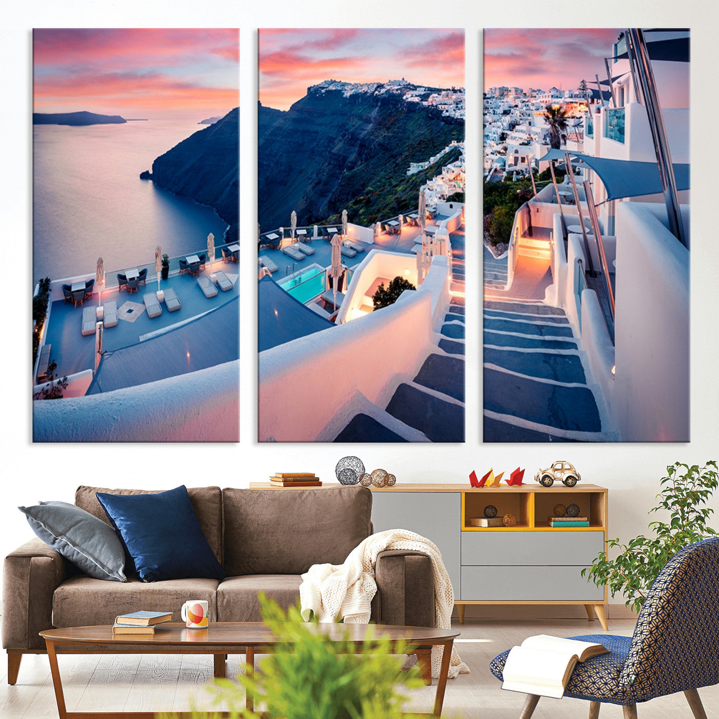 -Greece Santorini Wall Art Landscape Canvas Print