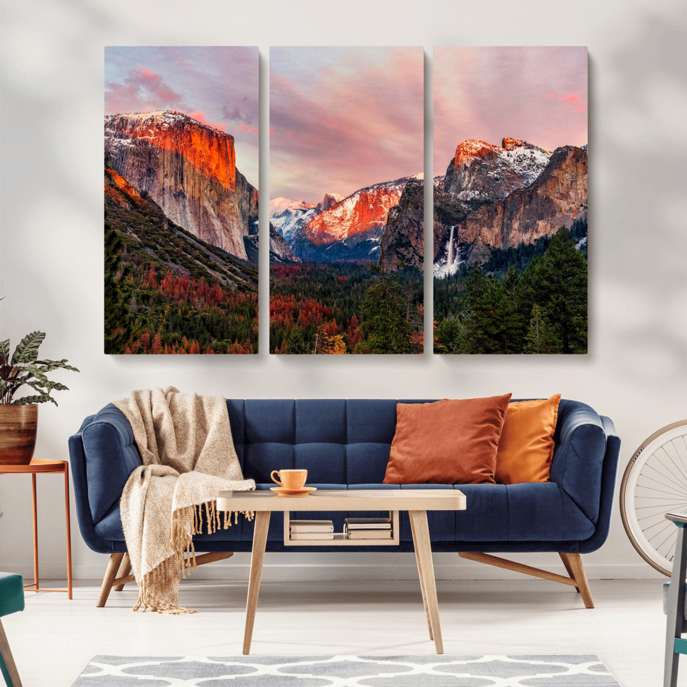 -Yosemite Half Dome Wall Art Canvas Print El Capitan
