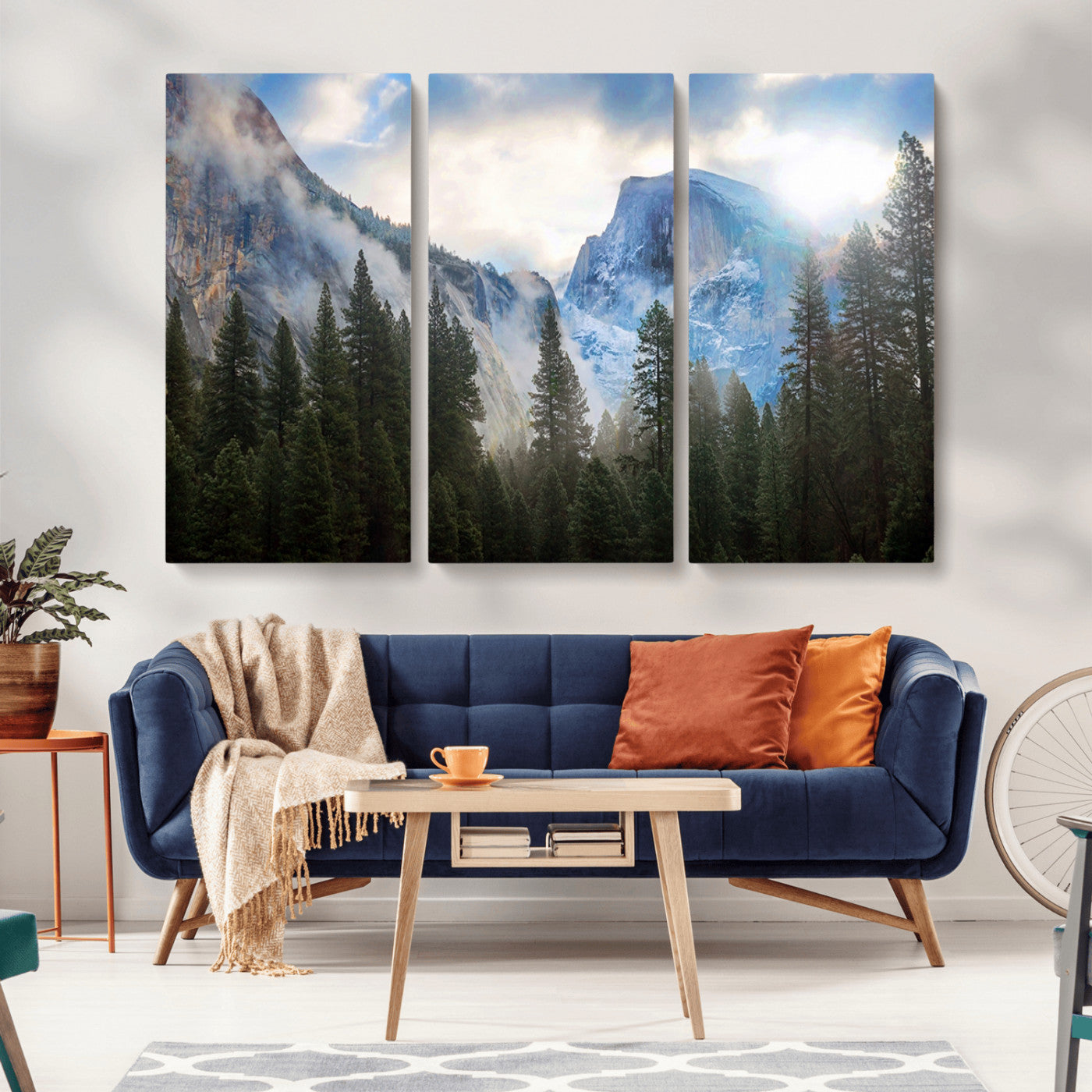 -Half Dome Yosemite Calinia Wall Art Canvas Print El Capitan