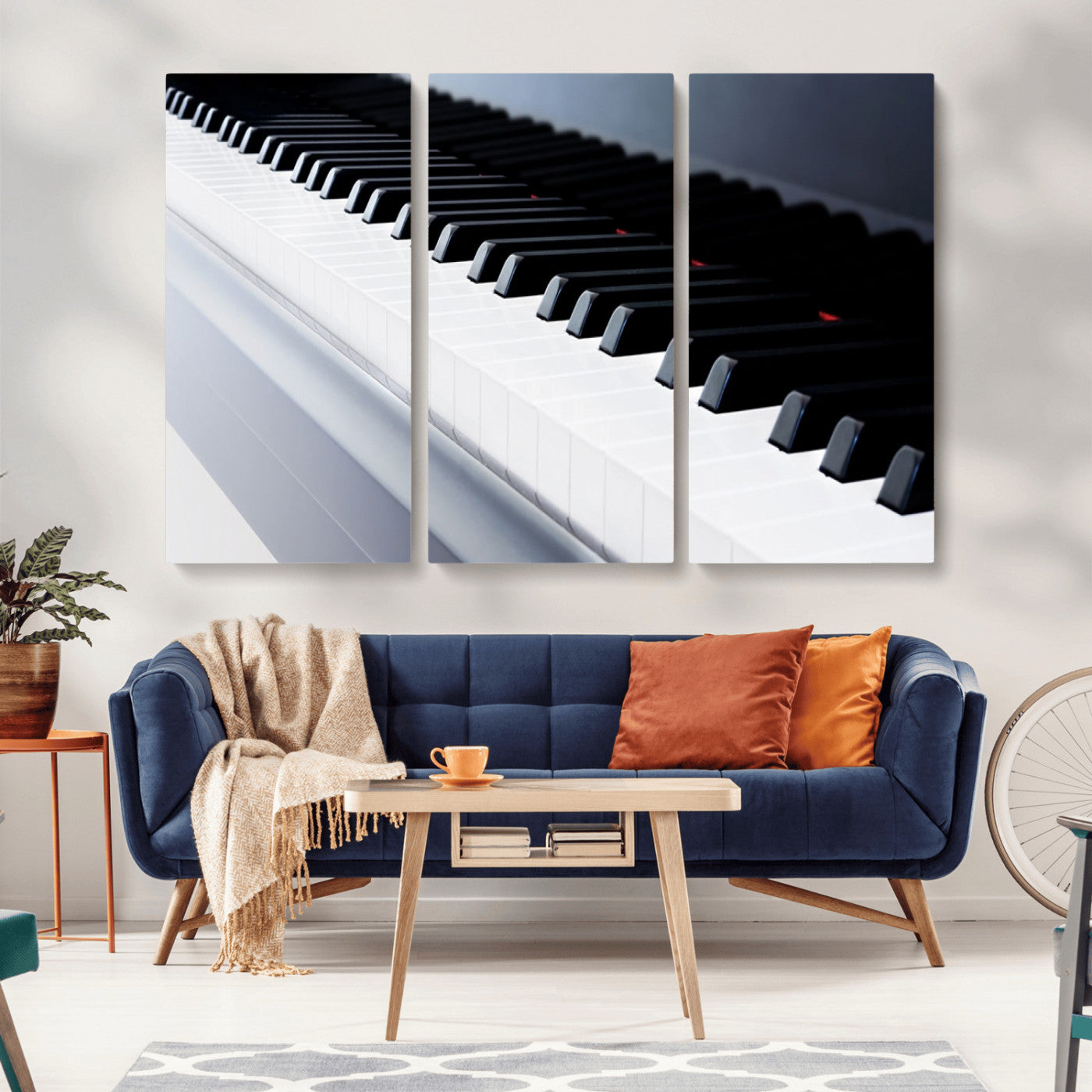 -Piano Artwork Canvas Wall Art Print