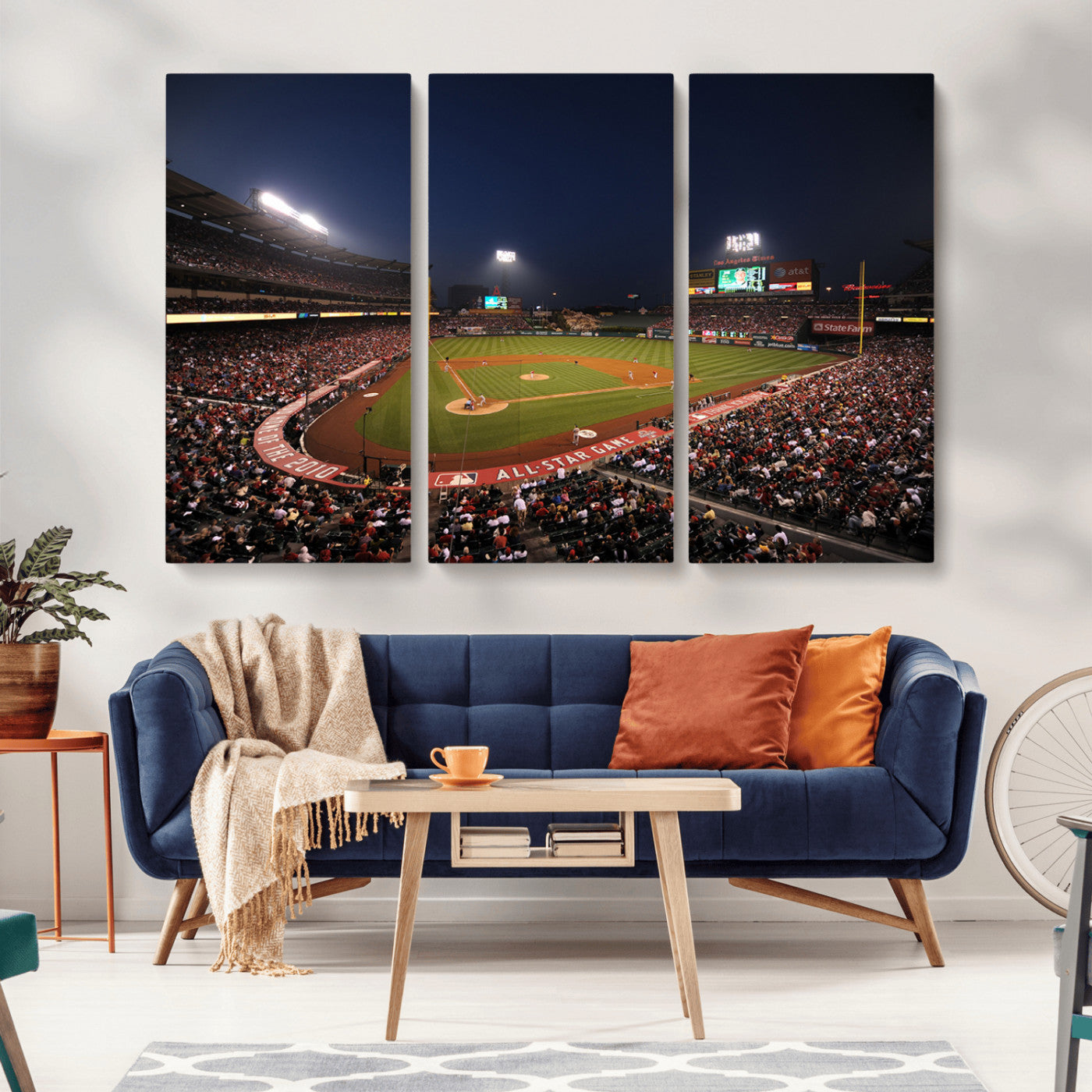 88896-MGV-CV-36X24-Los Angeles Angels Baseball Team Print - Anaheim Angel Stadium Wall Art Canvas Print