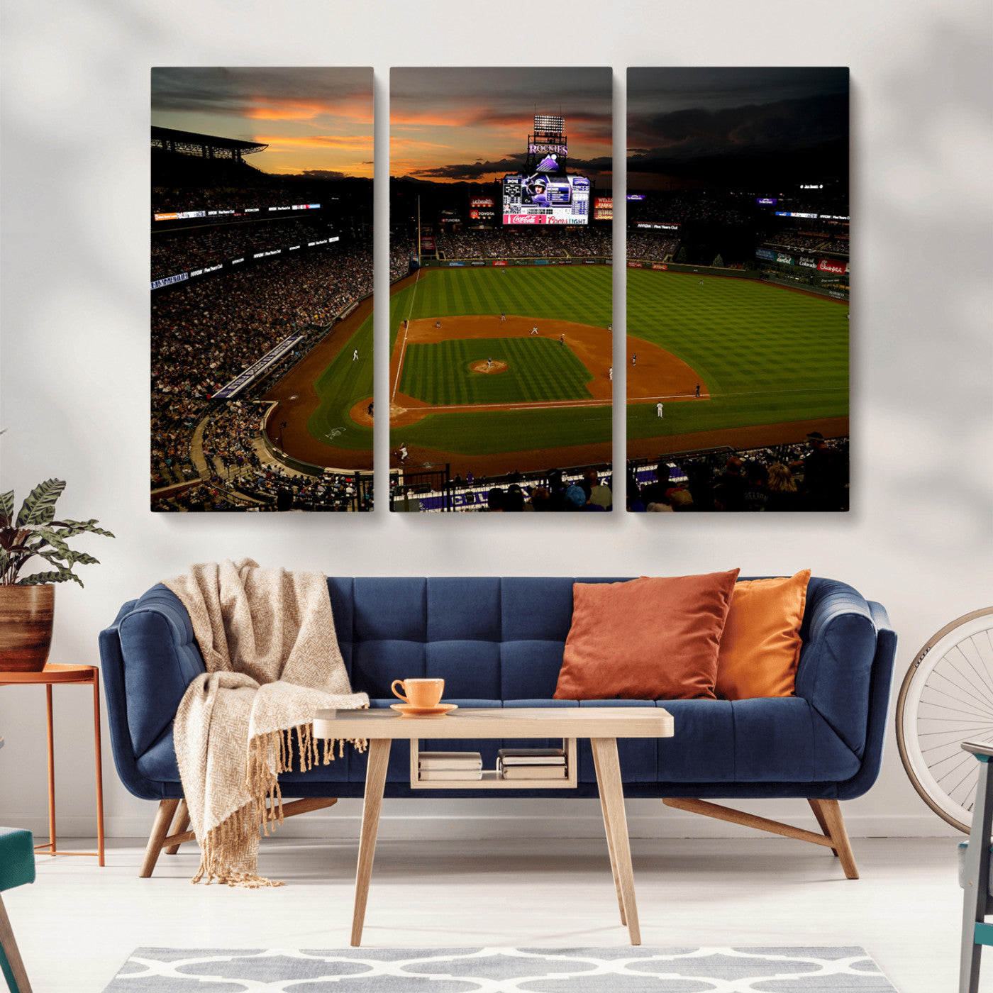 -Colorado Rockies Coors Field Wall Art Canvas Print - MLB Baseball Stadium