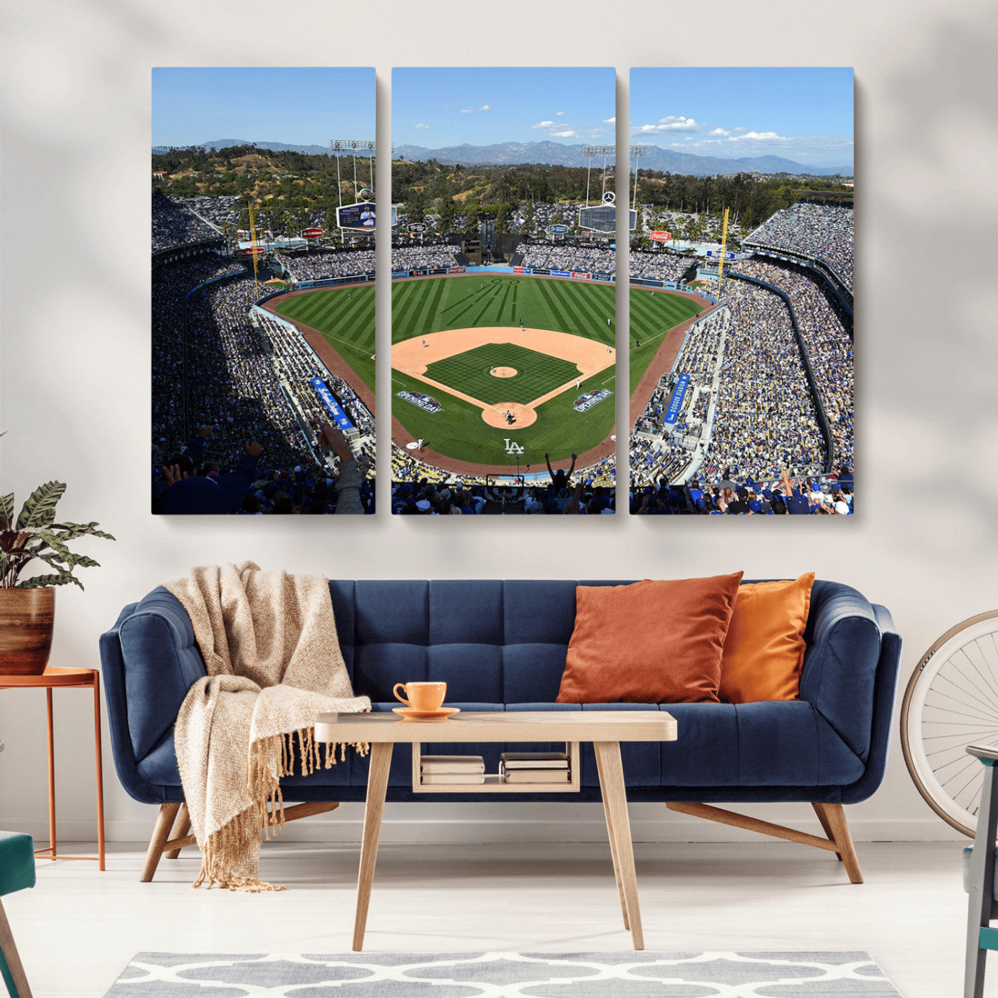 -Los Angeles Dodgers Dodger Stadium Wall Art Canvas Print - MLB Baseball Stadium Wall Art Canvas