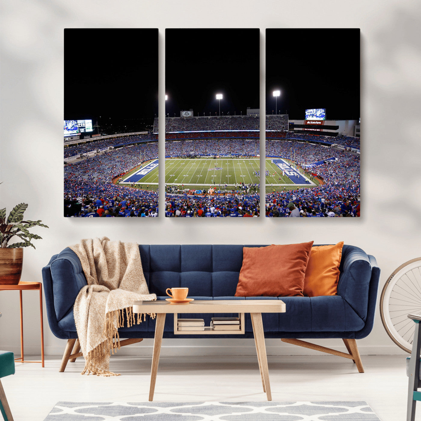 -Buffalo Bills Wall Art - Buffalo Bills Stadium Canvas Print, Perfect Sports Decor for Living Rooms,