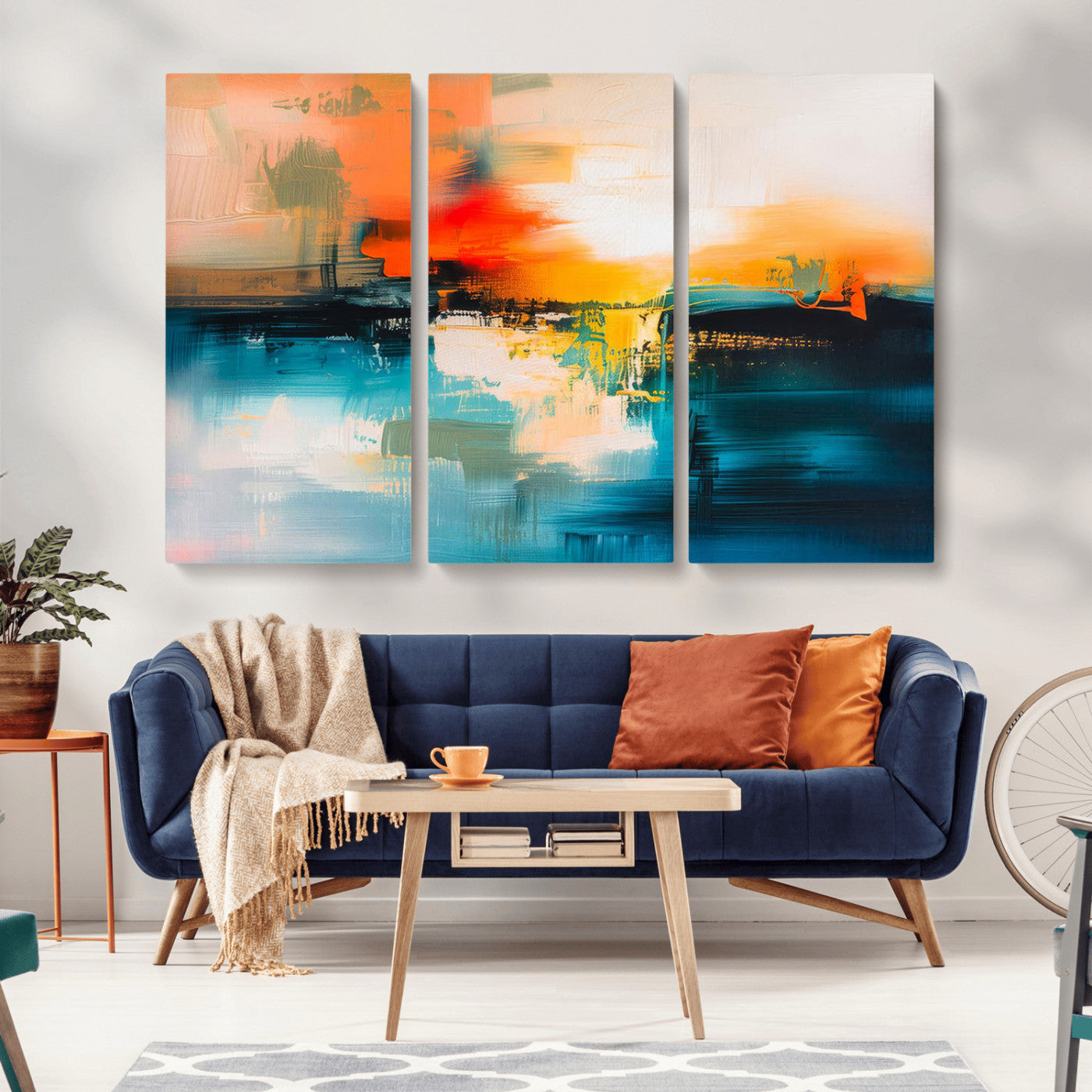 37083-MGV-CV-36X24-Colorful Abstract Wall Art | Bold Modern Canvas Print | Ready to Hang and Framed for Living Room or