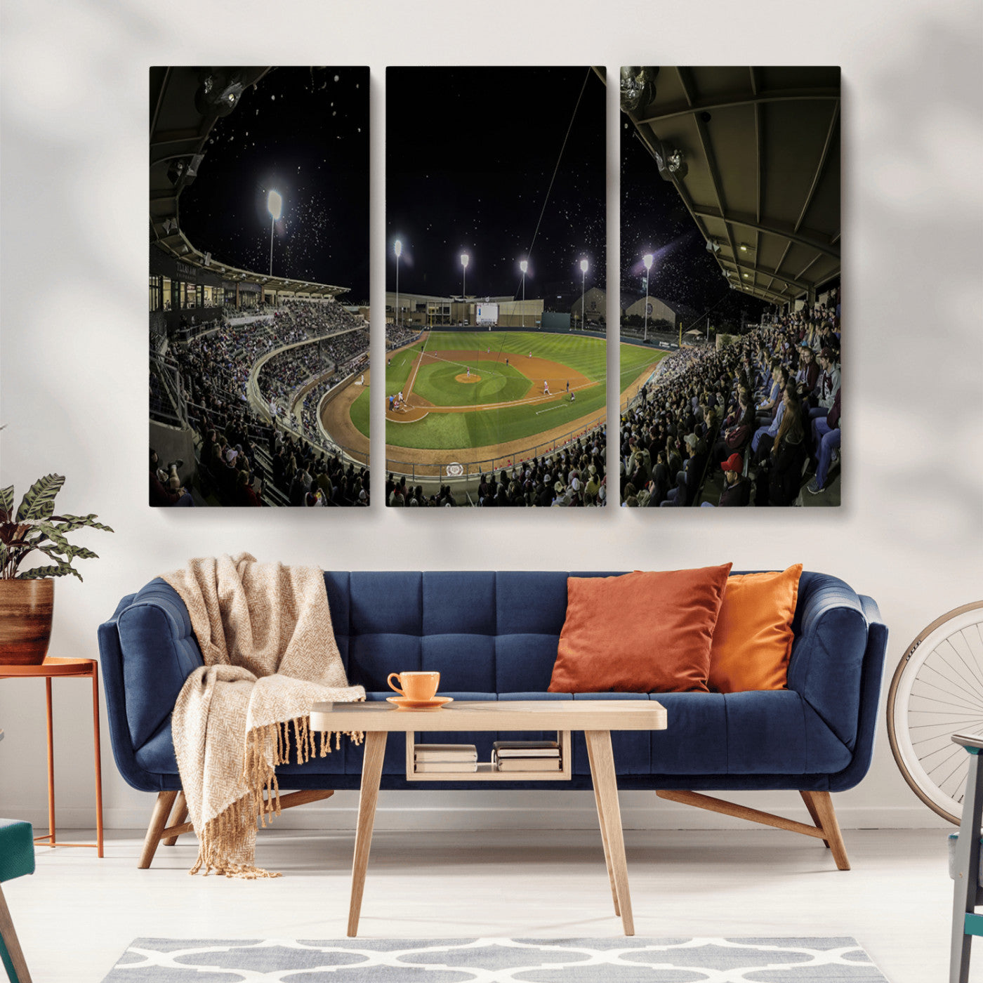 10262-MGV-CV-48X32-3P-Olsen Field at Blue Bell Park - Texas A&M Aggies Baseball Stadium Wall Art Canvas Print