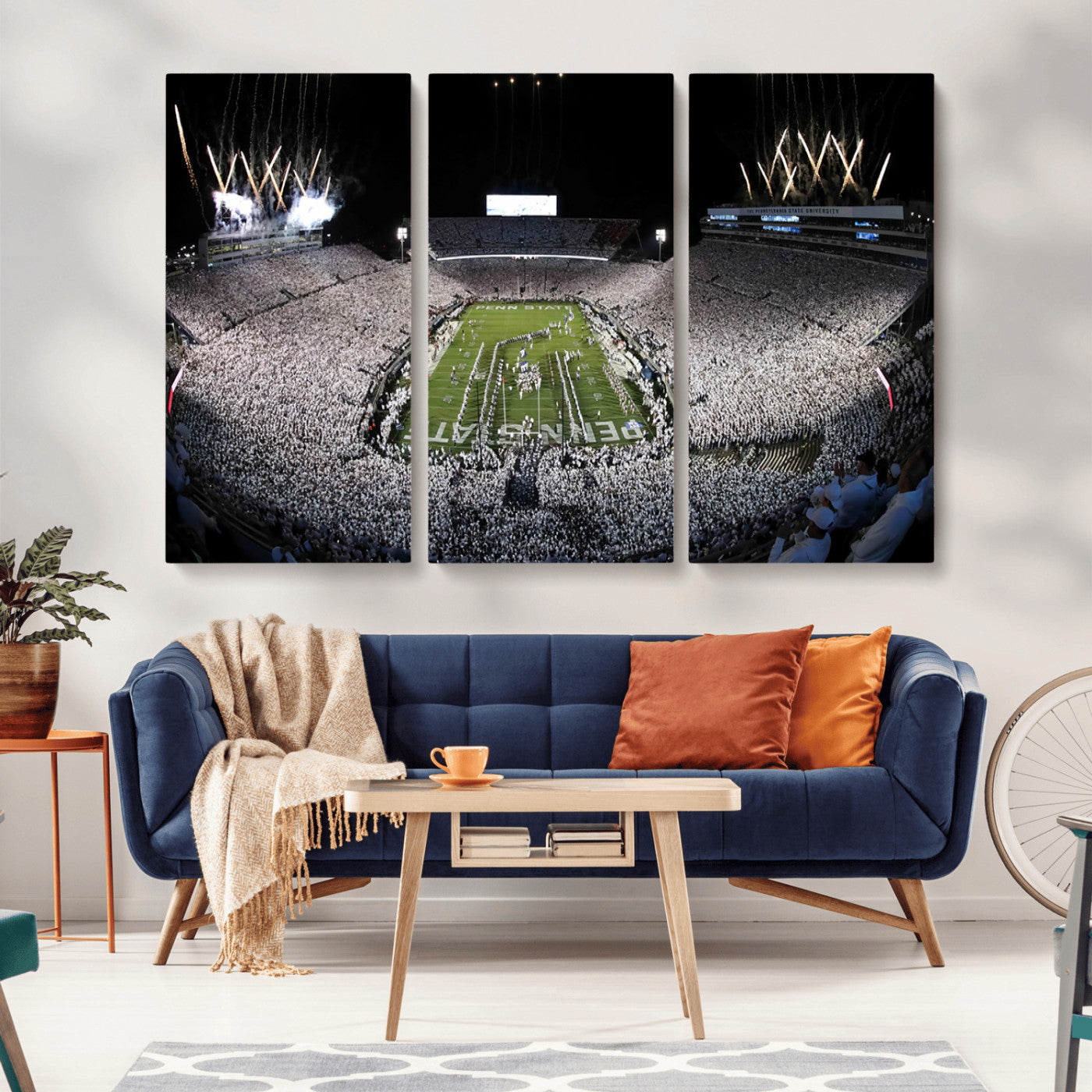 84537-MGV-CV-36X24-Penn State Beaver Stadium Canvas Wall Art - Nittany Lions Football Print