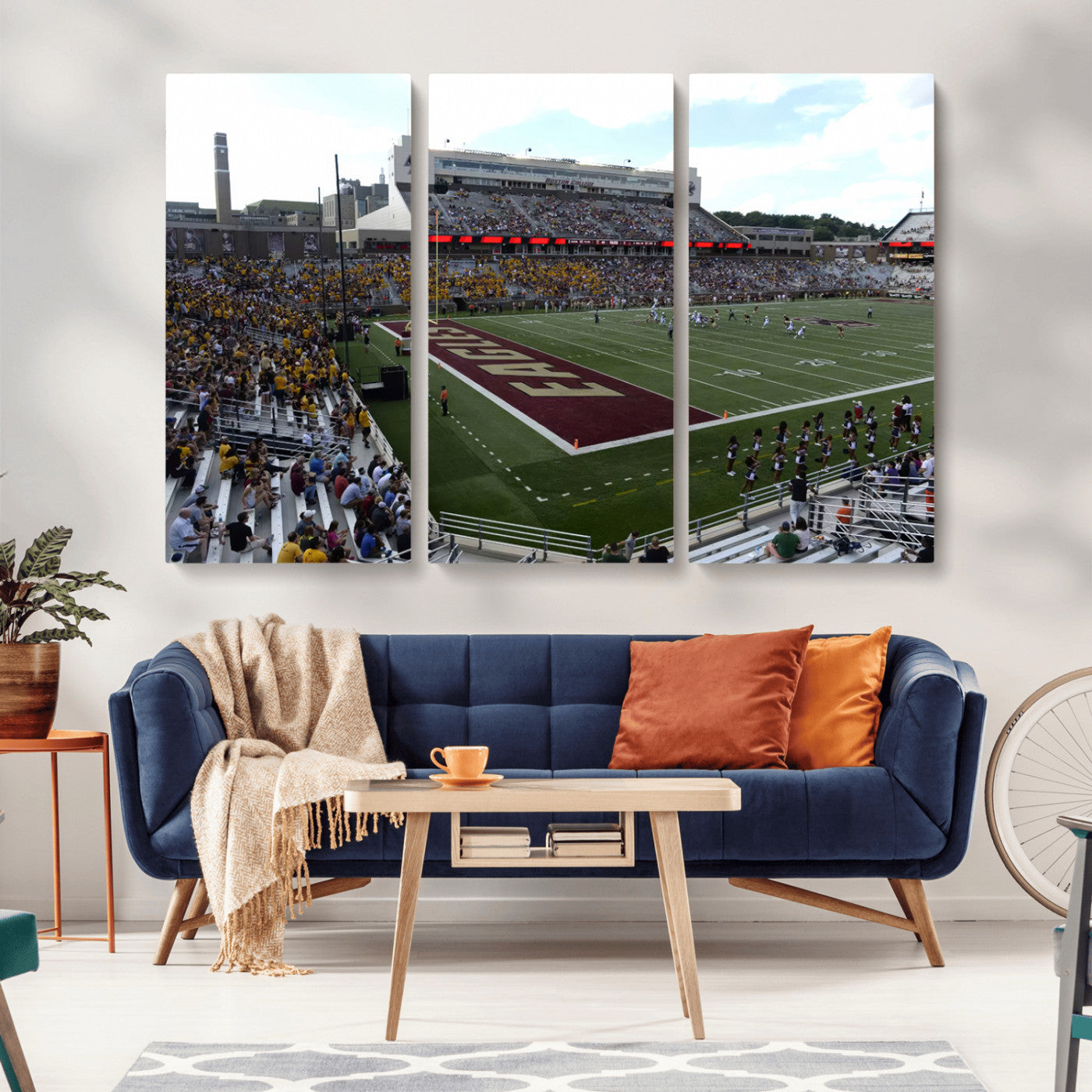 -Boston College Eagles Football Team Print - Boston Alumni Stadium Wall Art Canvas Print