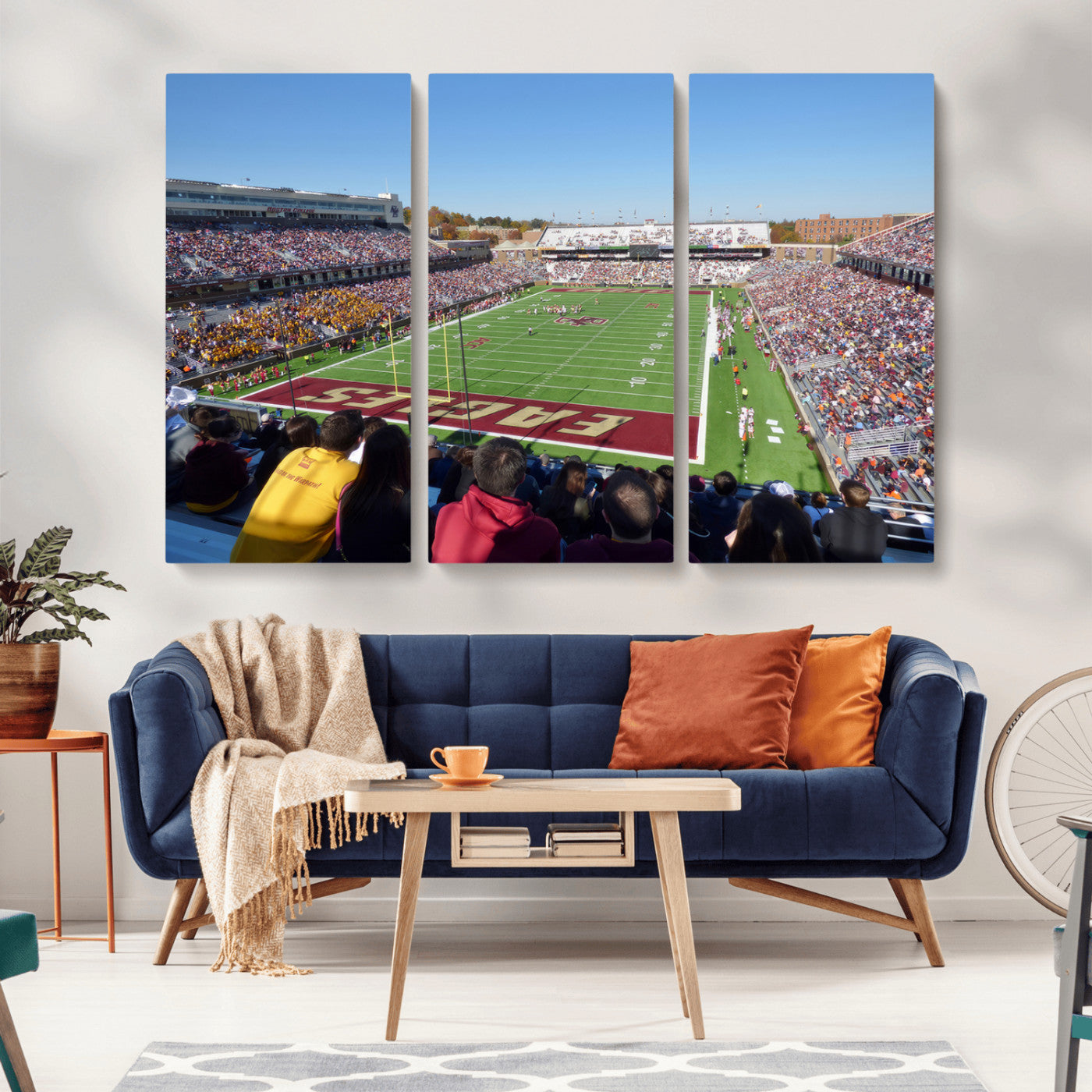 78117-MGV-CV-36X24-Boston College Eagles Football Team Print - Boston Alumni Stadium Wall Art Canvas Print