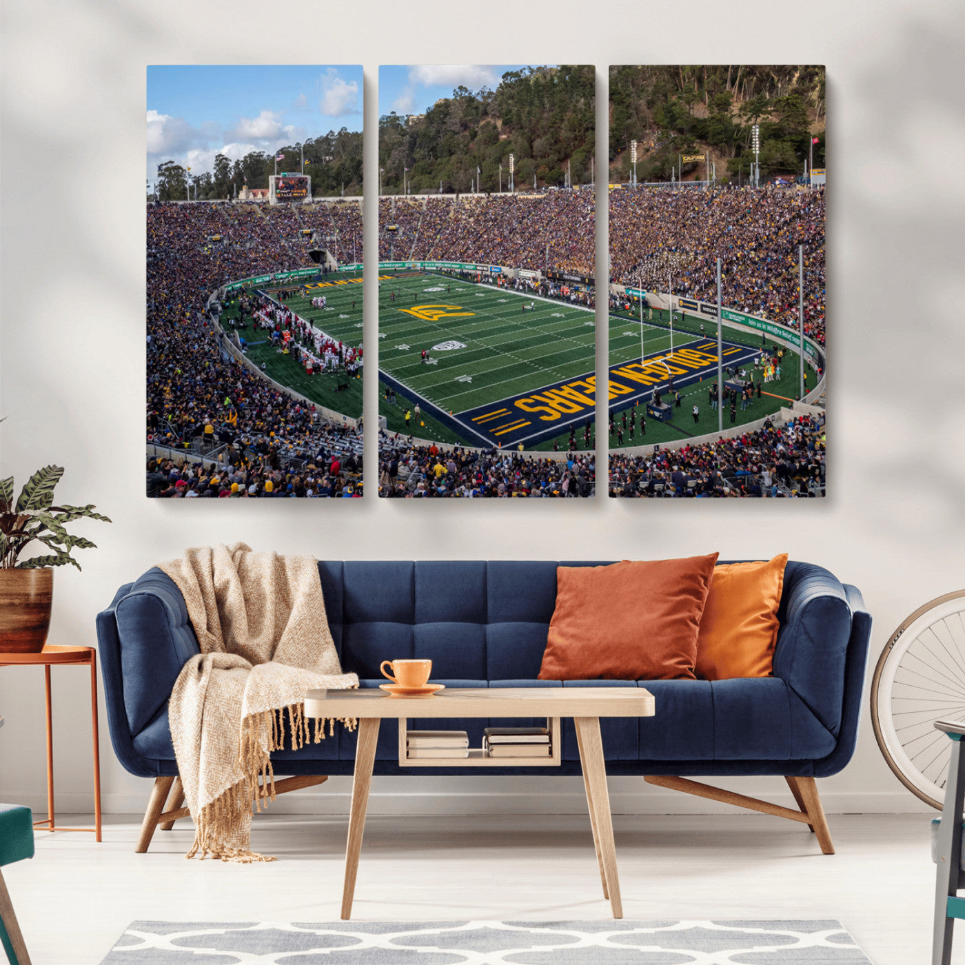 38054-MGV-CV-36X24-University of California Golden Bears Football Team Print - Berkeley California Memorial Stadium Art