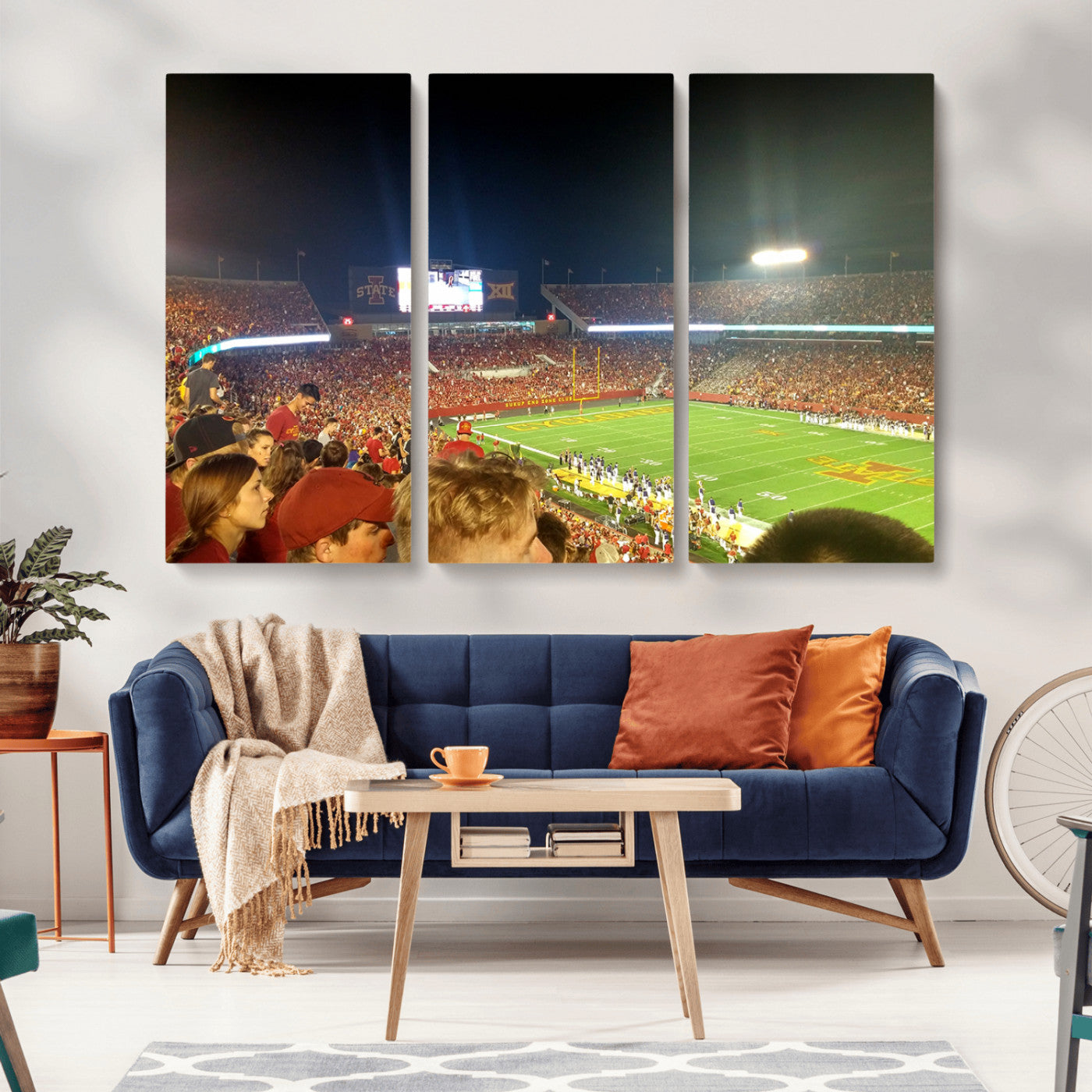 -Iowa State University Cyclones Art Print, Football Team Print - Jack Trice Stadium Ames Wall Art