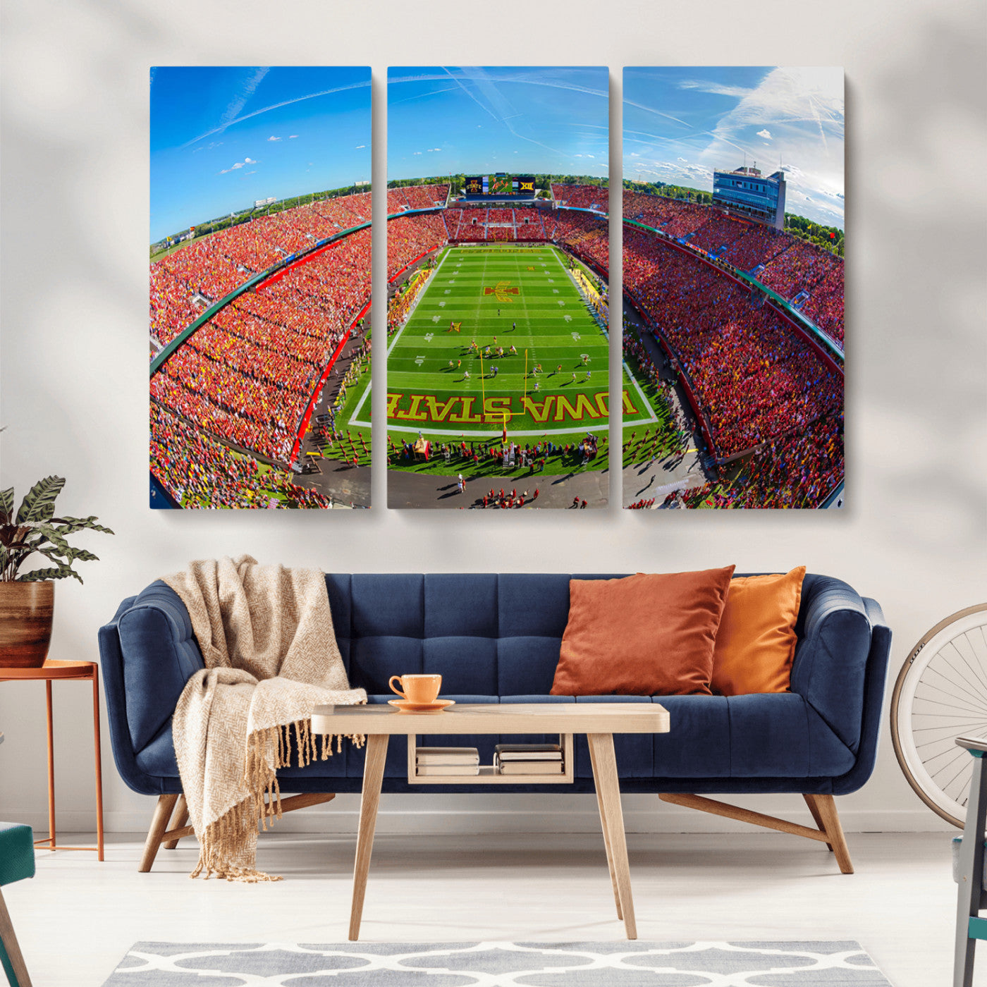 -Iowa State University Cyclones Football Team Print - Ames Jack Trice Stadium Art Canvas Print