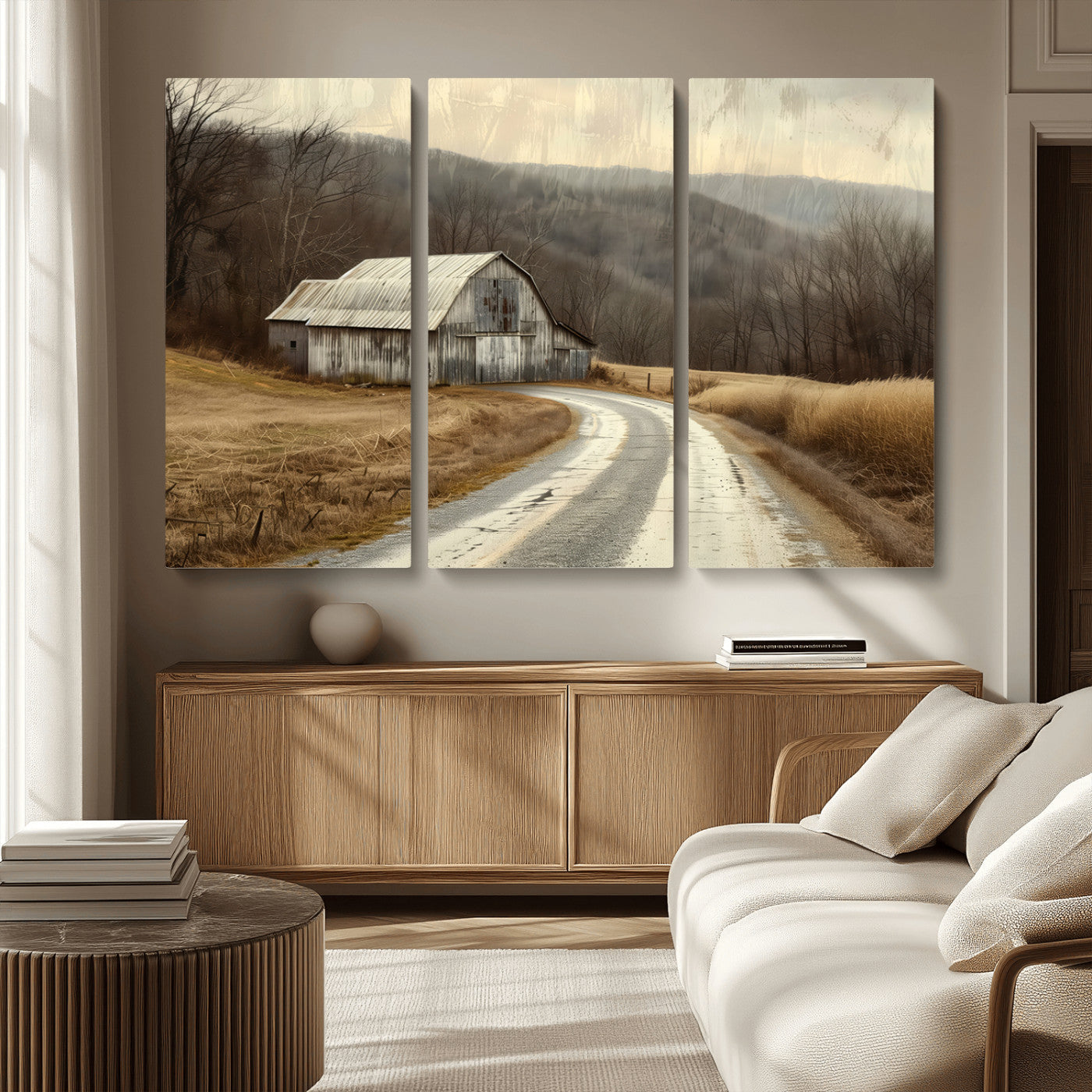 10376-MGV-CV-36X24-Vintage Barn for Farmhouse Wall Decor Canvas Print
