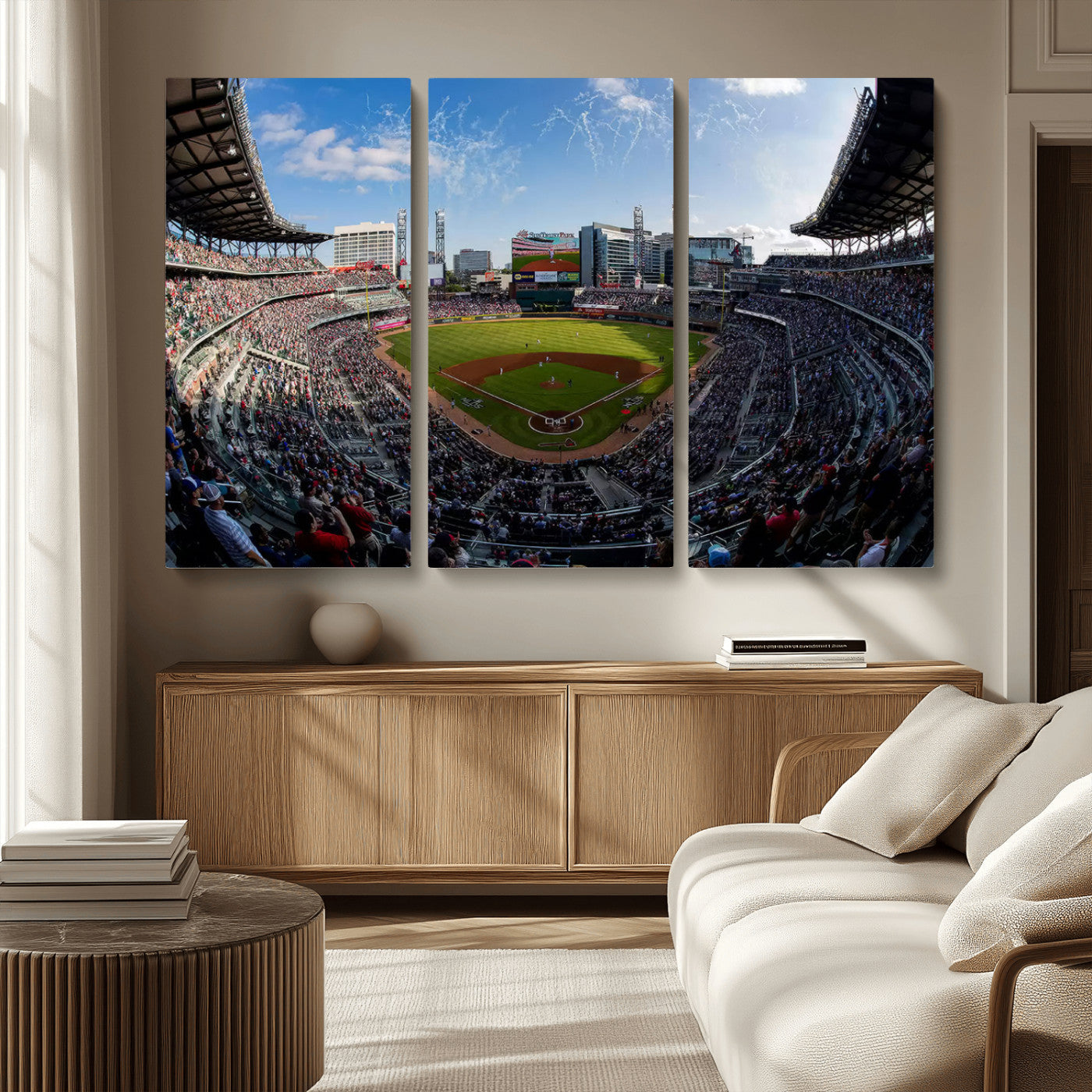 78608-MGV-CV-36X24-Truist Park Stadium Canvas Wall Art - Atlanta Braves Game Day Exclusive Decor