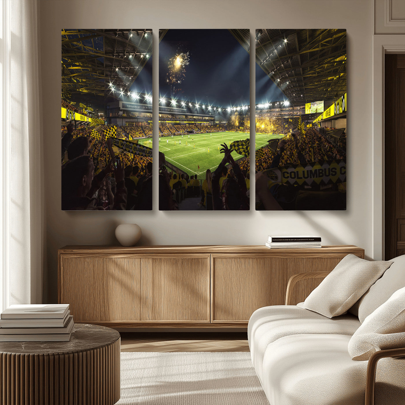 51122-MGV-CV-36X24-Columbus Crew Soccer Team Print - Columbus Crew Stadium Wall Art Canvas Print