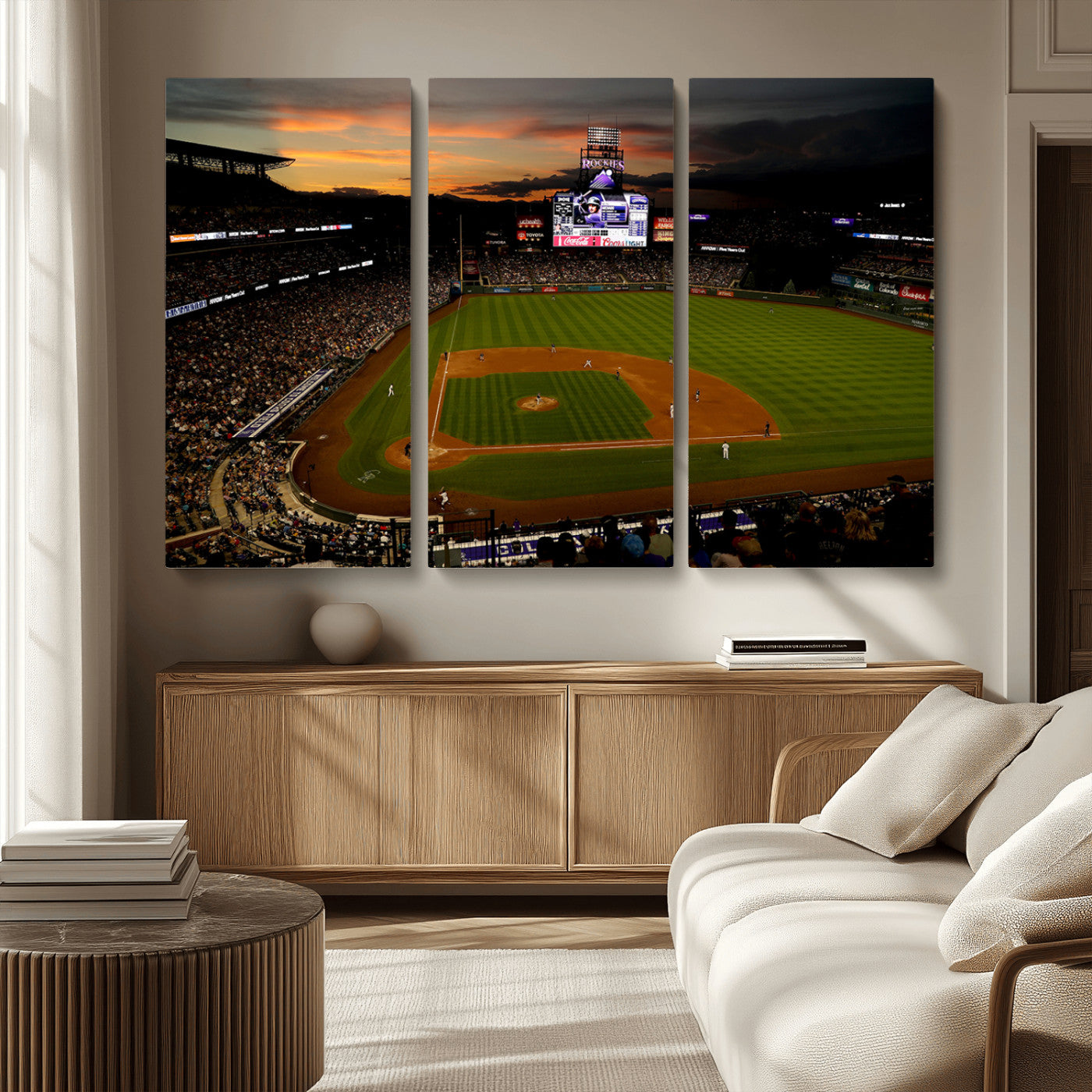 -Colorado Rockies Coors Field Wall Art Canvas Print - MLB Baseball Stadium