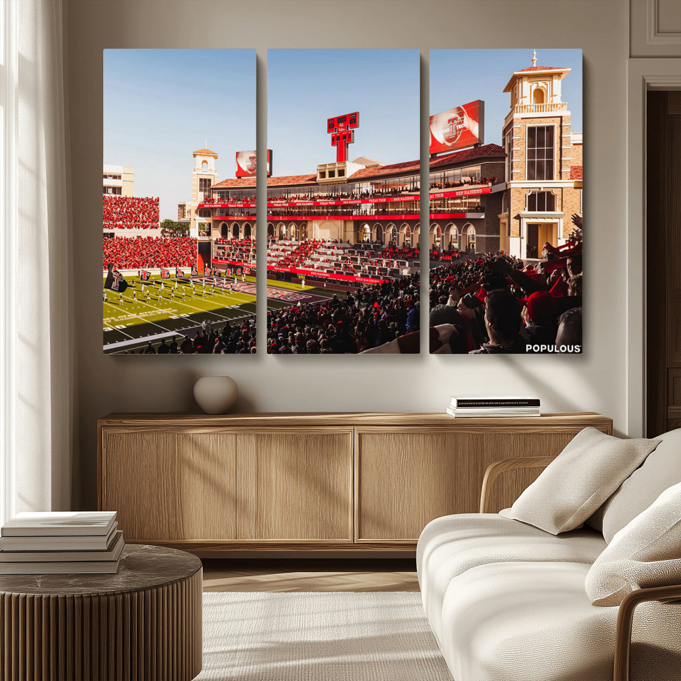 -Jones AT&T Stadium Texas Tech Red Raiders Wall Art | Large Att Stadium Canvas Print | College
