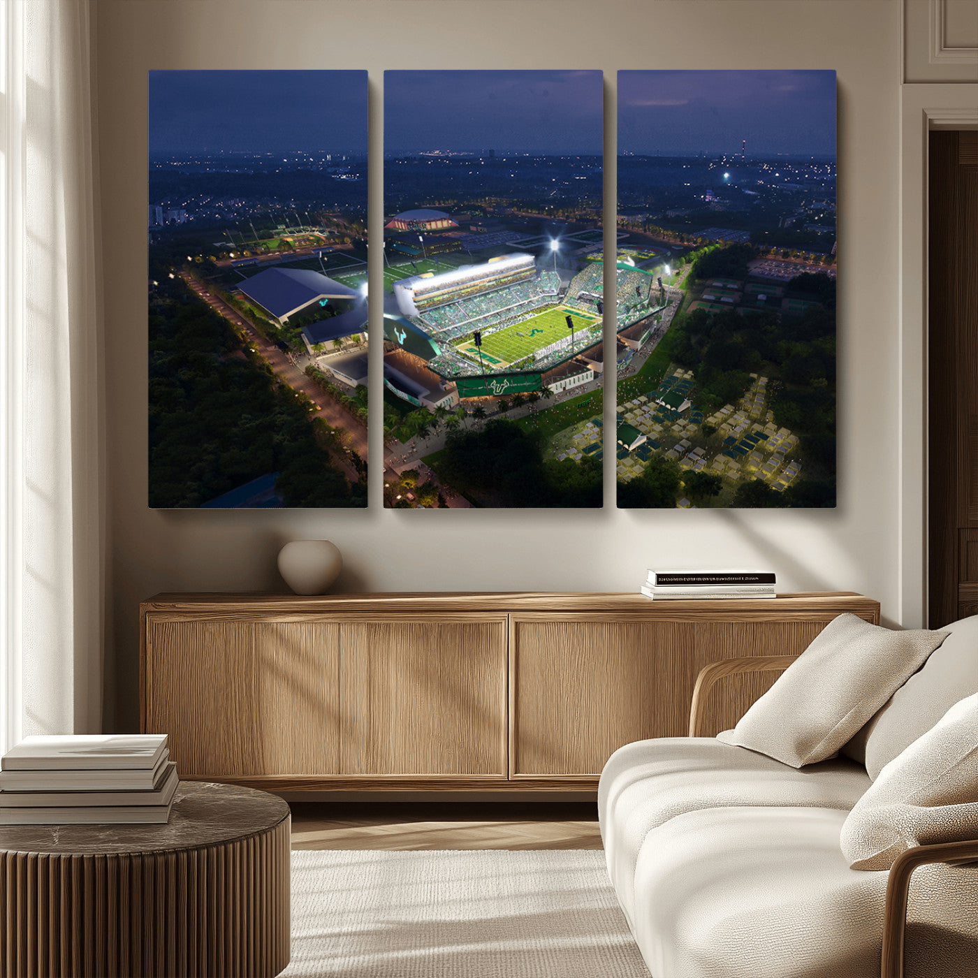 -The University of South Florida Bulls Football Team Print - Tampa USF Football Stadium Wall Art