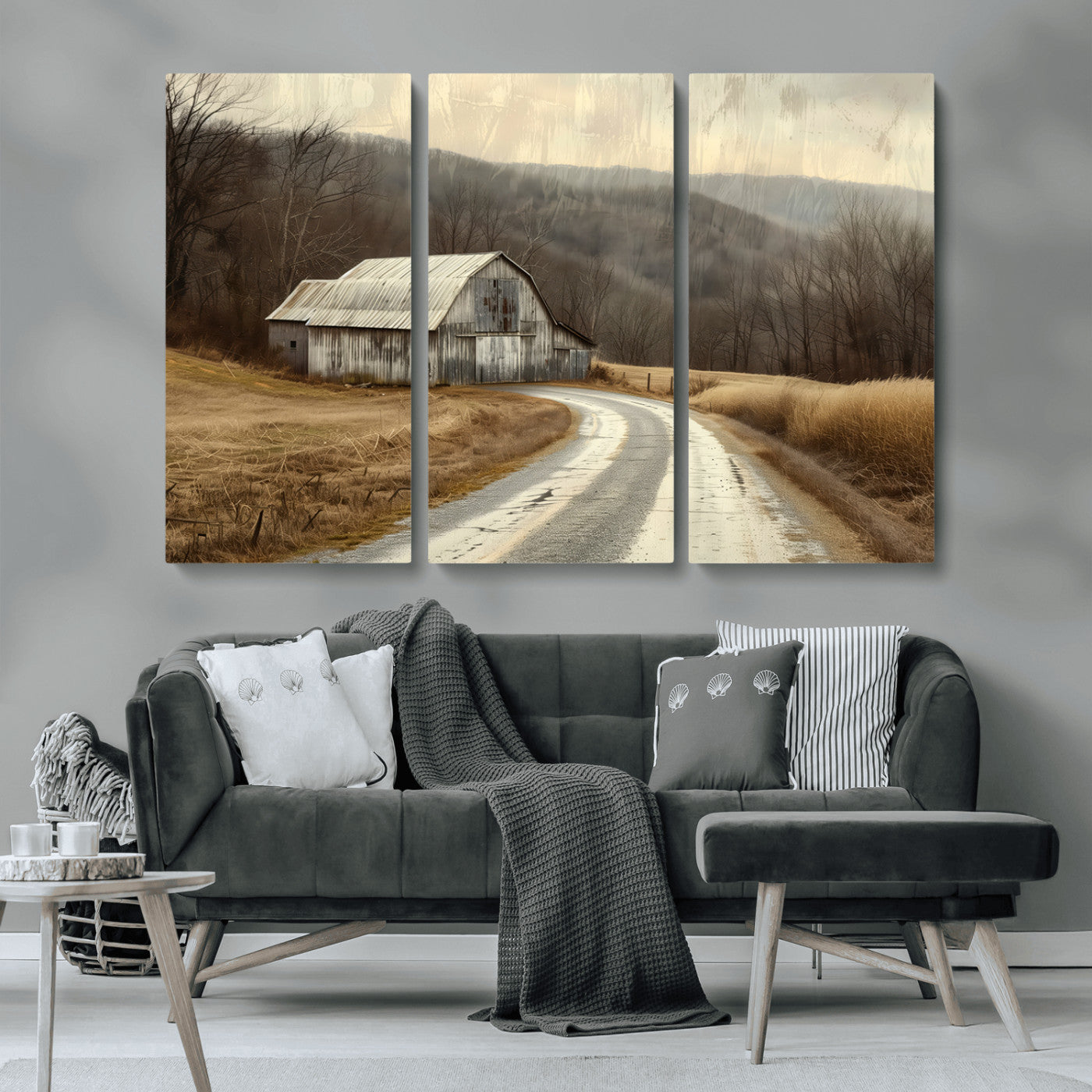 10376-MGV-CV-36X24-Vintage Barn for Farmhouse Wall Decor Canvas Print