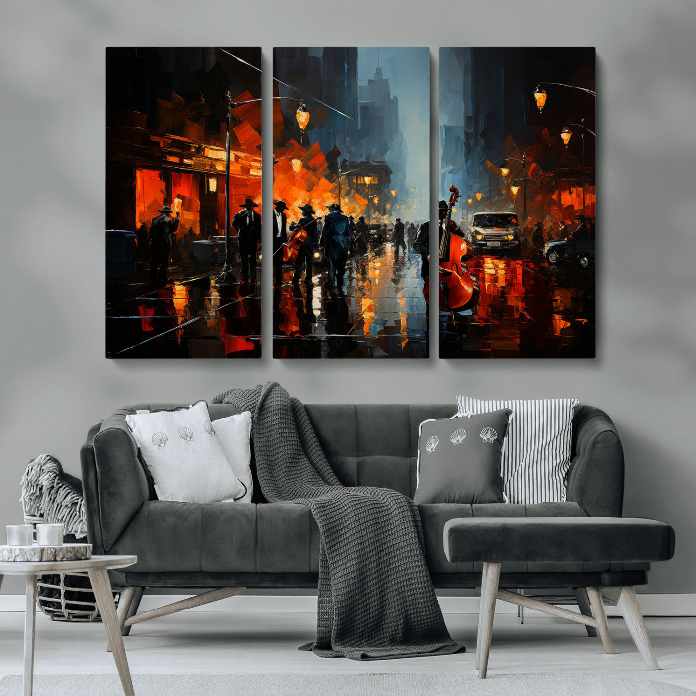 46538-MGV-CV-36X24-Winston Porter Jazz Wall Art - African American Music Canvas - Abstract Colorful Music Art - Framed