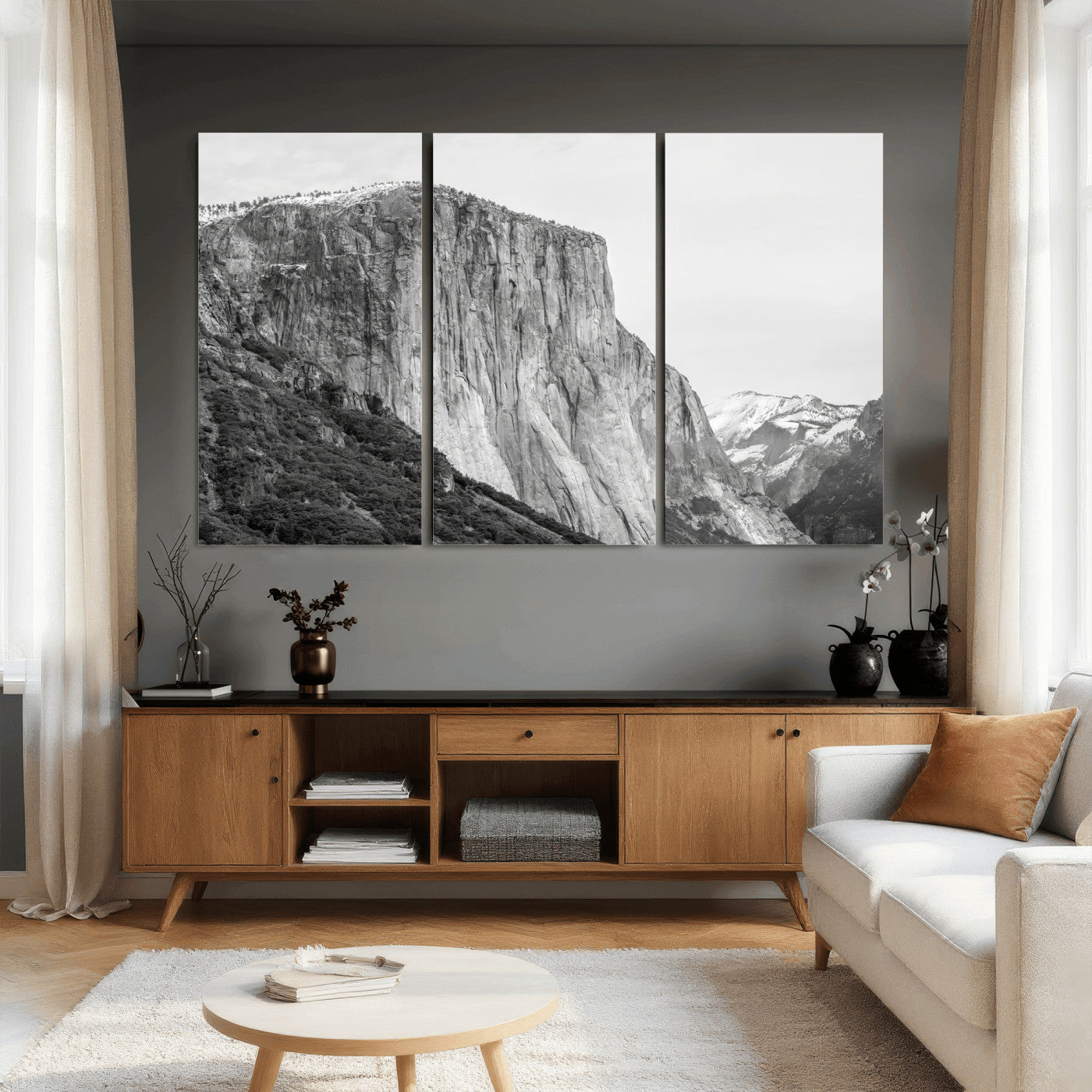 39393420-MGV-CV-36X24 - El Capitan Yosemite Mountain Wall Art – Yosemite Cliff Canvas Print, Rugged Terrain and Timeless Wilderness Decor for Office, Living Room or Cabin