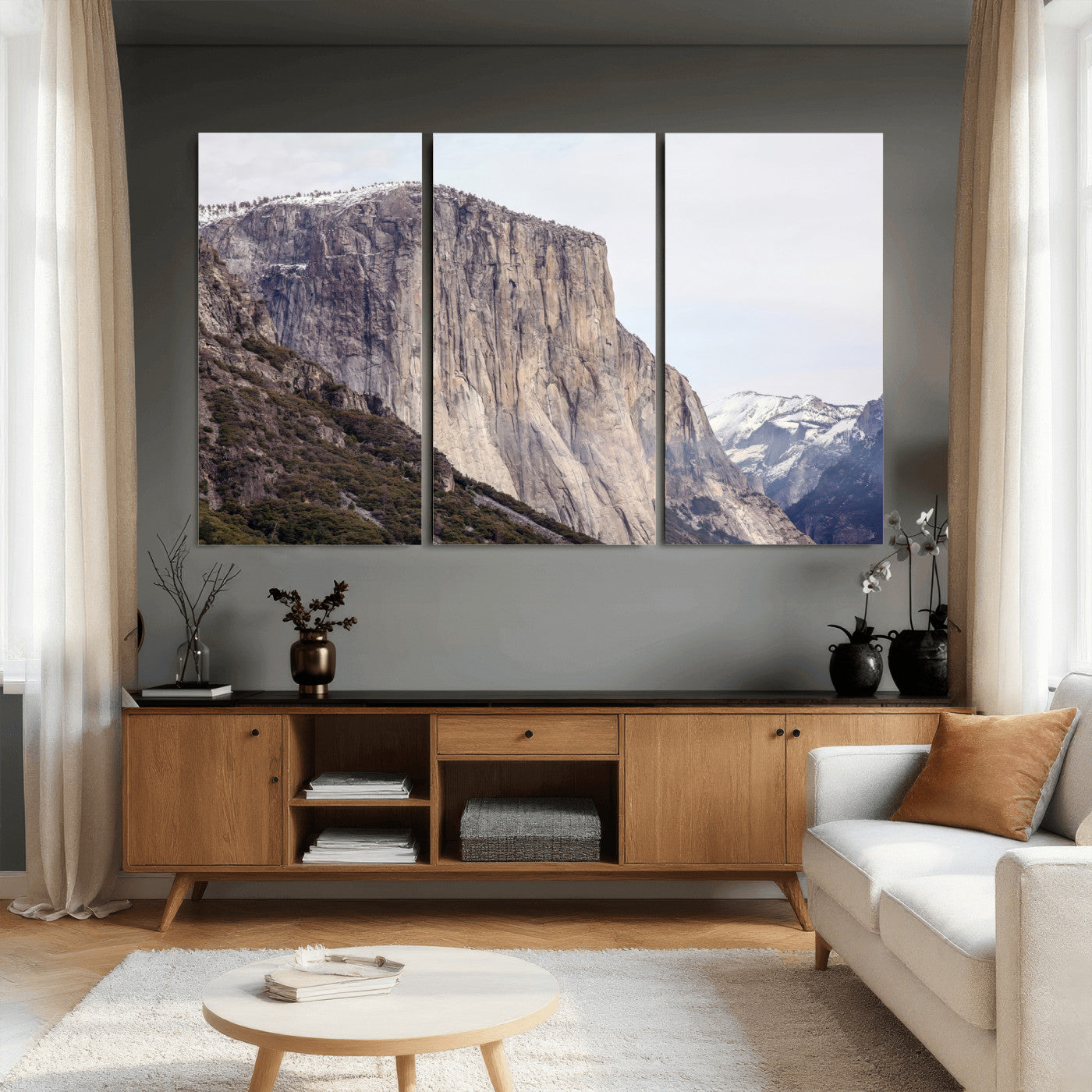 74506434-MGV-CV-36X24 - El Capitan Yosemite Mountain Wall Art – Yosemite Cliff Canvas Print, Rugged Terrain and Timeless Wilderness Decor for Office, Living Room or Cabin