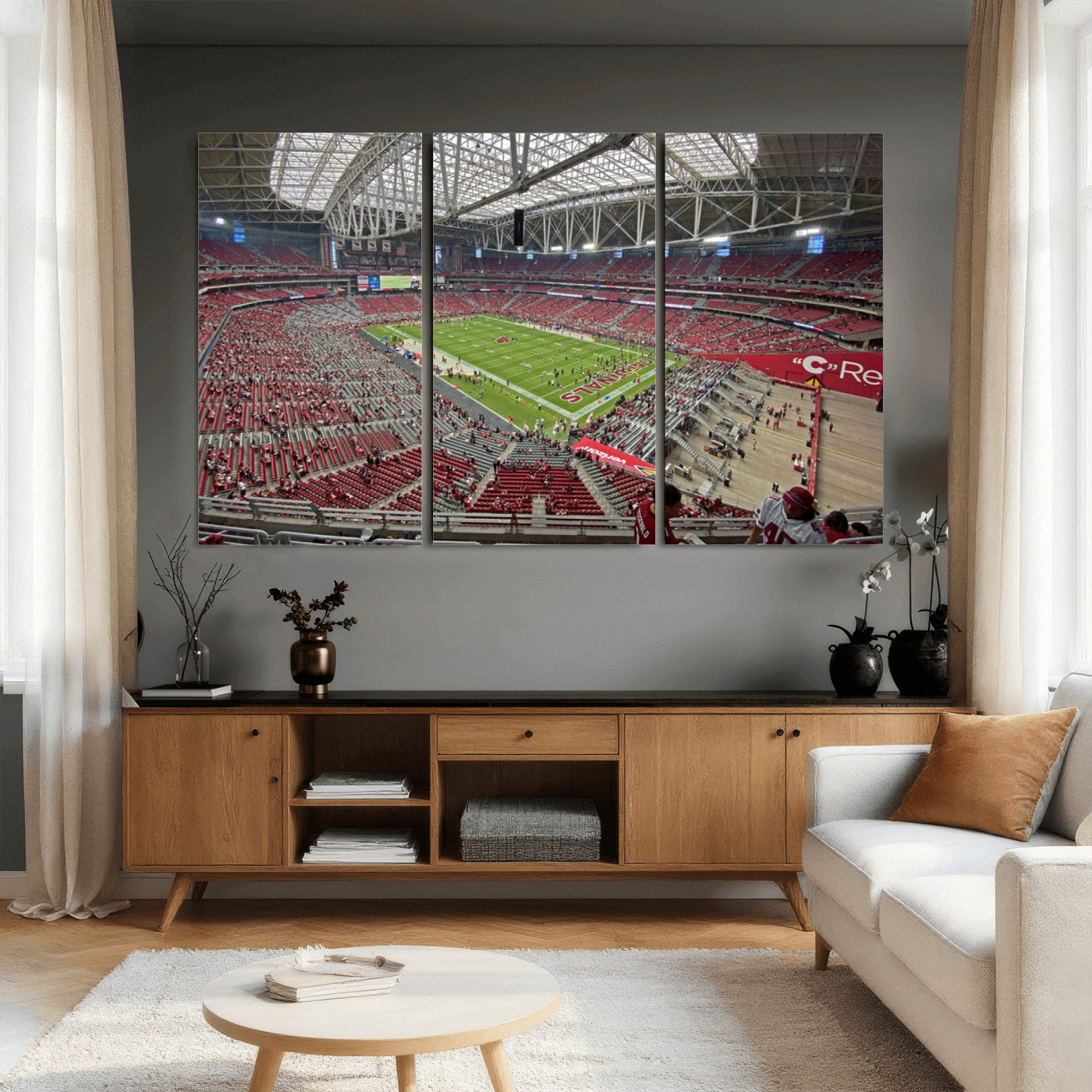 30579717-MGV-CV-36X24 - State Farm Stadium Canvas Wall Art, Arizona Cardinals Football Stadium Print, Glendale NFL Arena Panorama Artwork