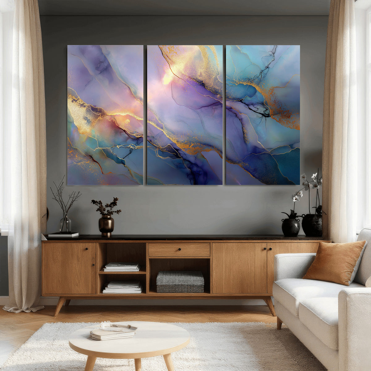 50939878-MGV-CV-36X24 - Colorful Abstract Canvas Wall Art Print, Vibrant Popup Color Art Print