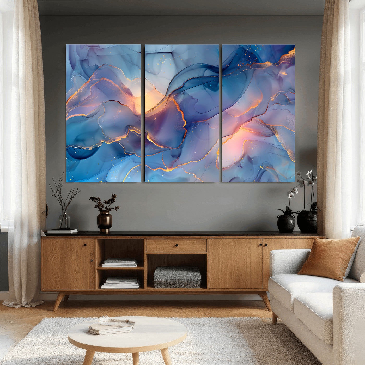 13710509-MGV-CV-36X24 - Colorful Abstract Canvas Wall Art Print, Vibrant Popup Color Art Print