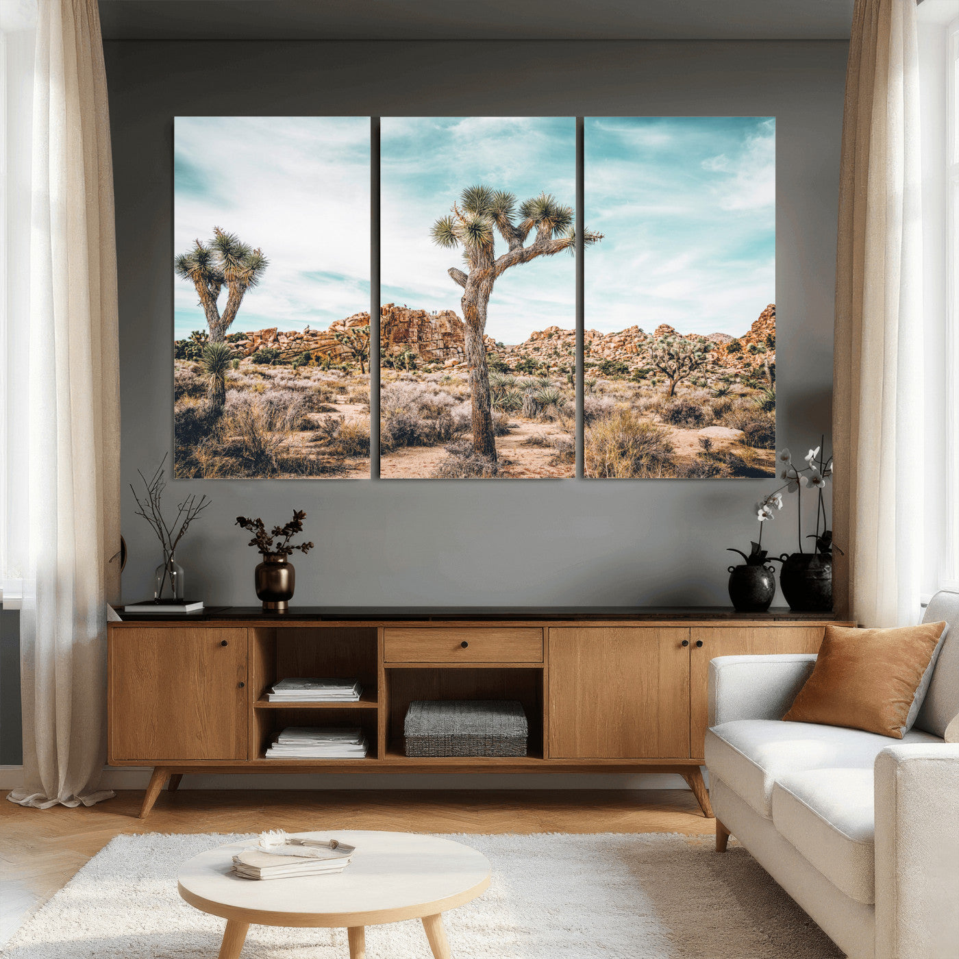 41451127-MGV-CV-36X24 - Joshua Tree National Park Canvas Wall Art Print, Desert Landscape Photography, Southwest Nature Decor - Ready to Hang