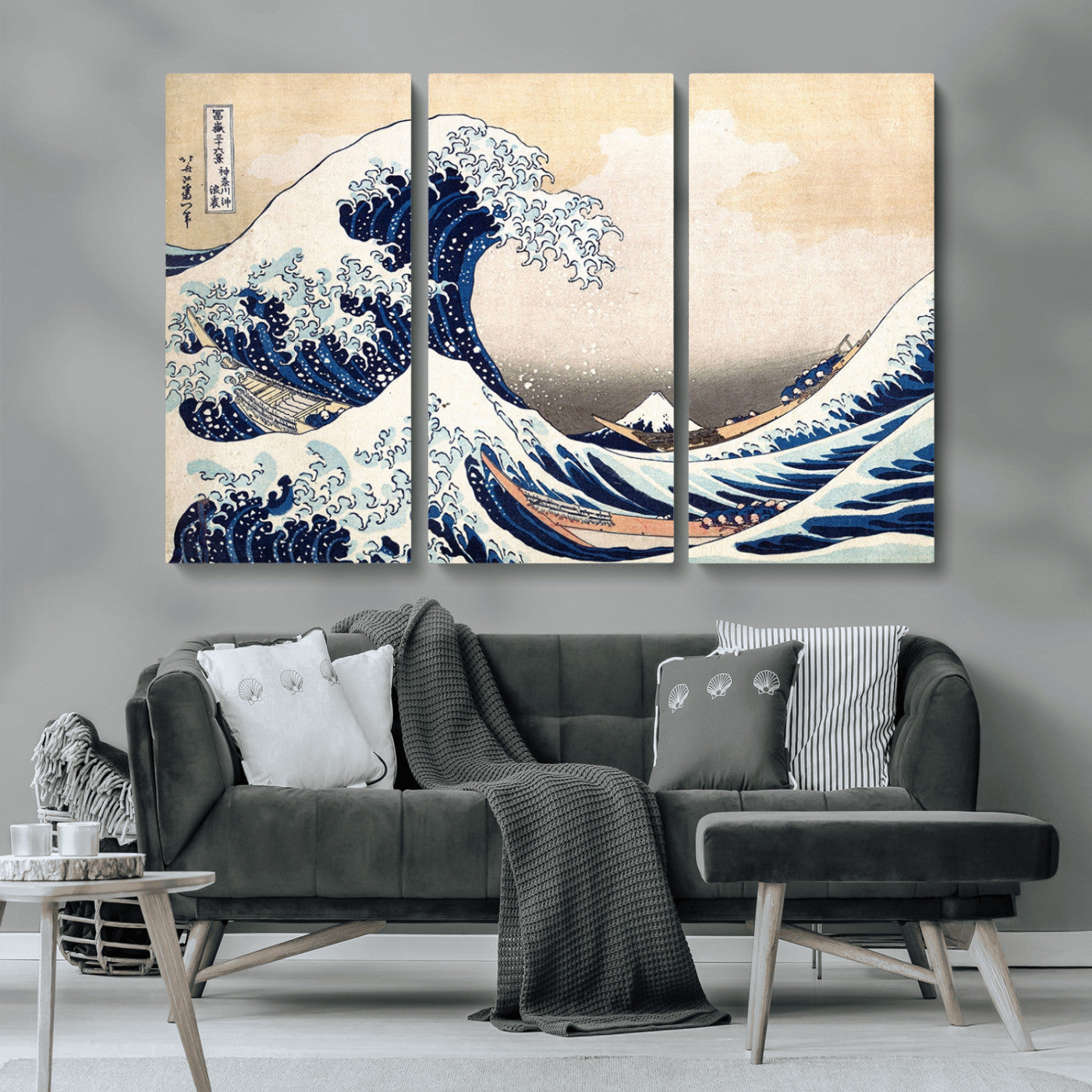 35635-MGV-CV-36X24-Wall Art Kanagawa Canvas Artwork Abstract Print