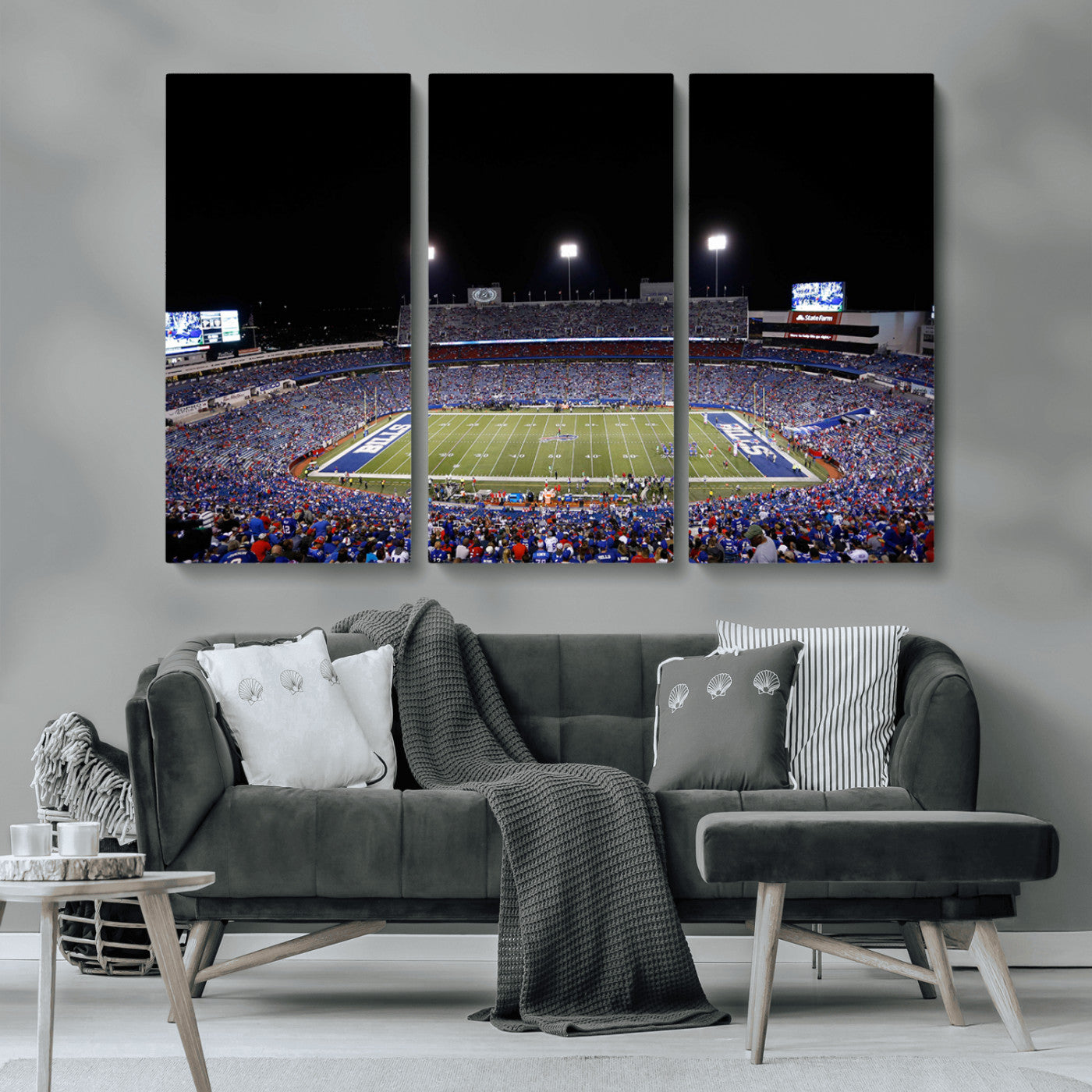 -Buffalo Bills Wall Art - Buffalo Bills Stadium Canvas Print, Perfect Sports Decor for Living Rooms,