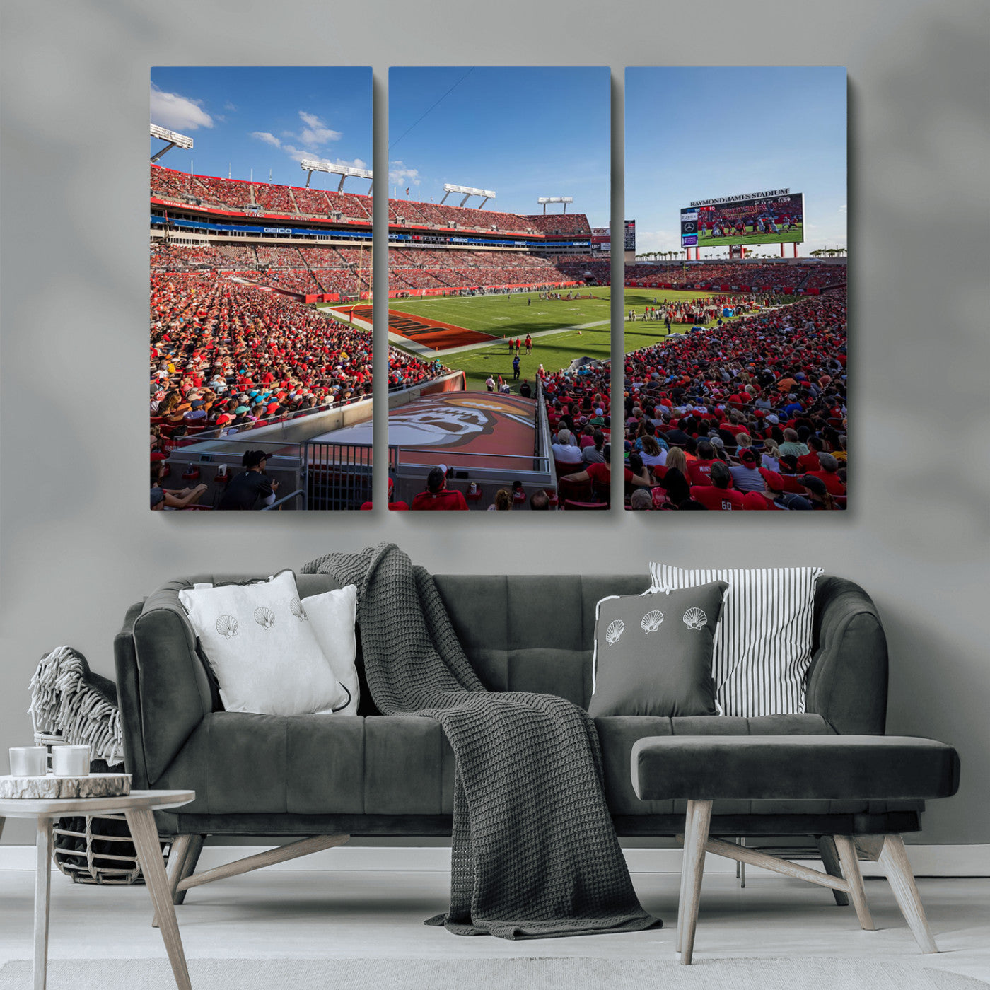 -Florida Tampa Raymond James Stadium Wall Art Canvas Print - NFL Football Stadium Print