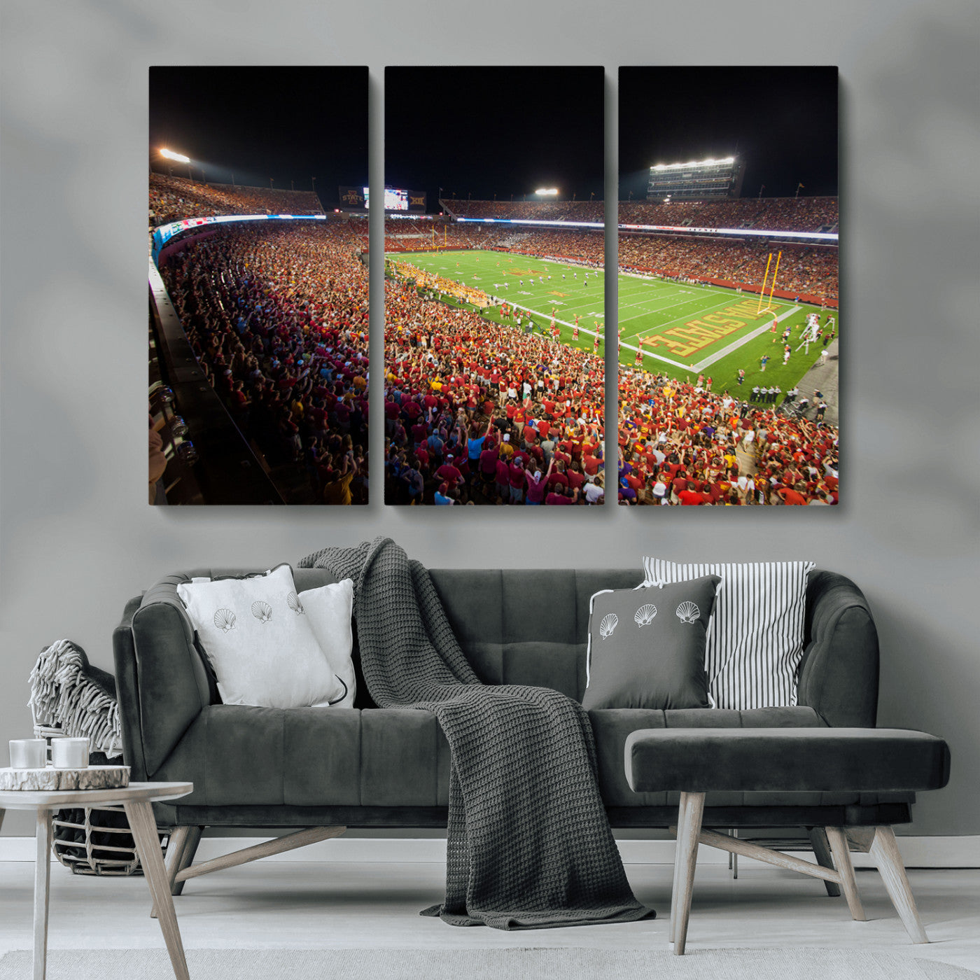 -Iowa State University Cyclones Canvas Print, Football Team Print - Ames Jack Trice Stadium Wall Art