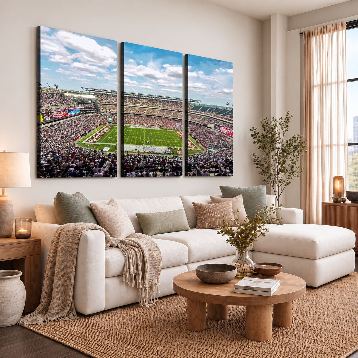 29243-PAN-FL-20X10 - The Temple University Owls Athletics Team Print - Philadelphia Lincoln Financial Field Stadium Wall