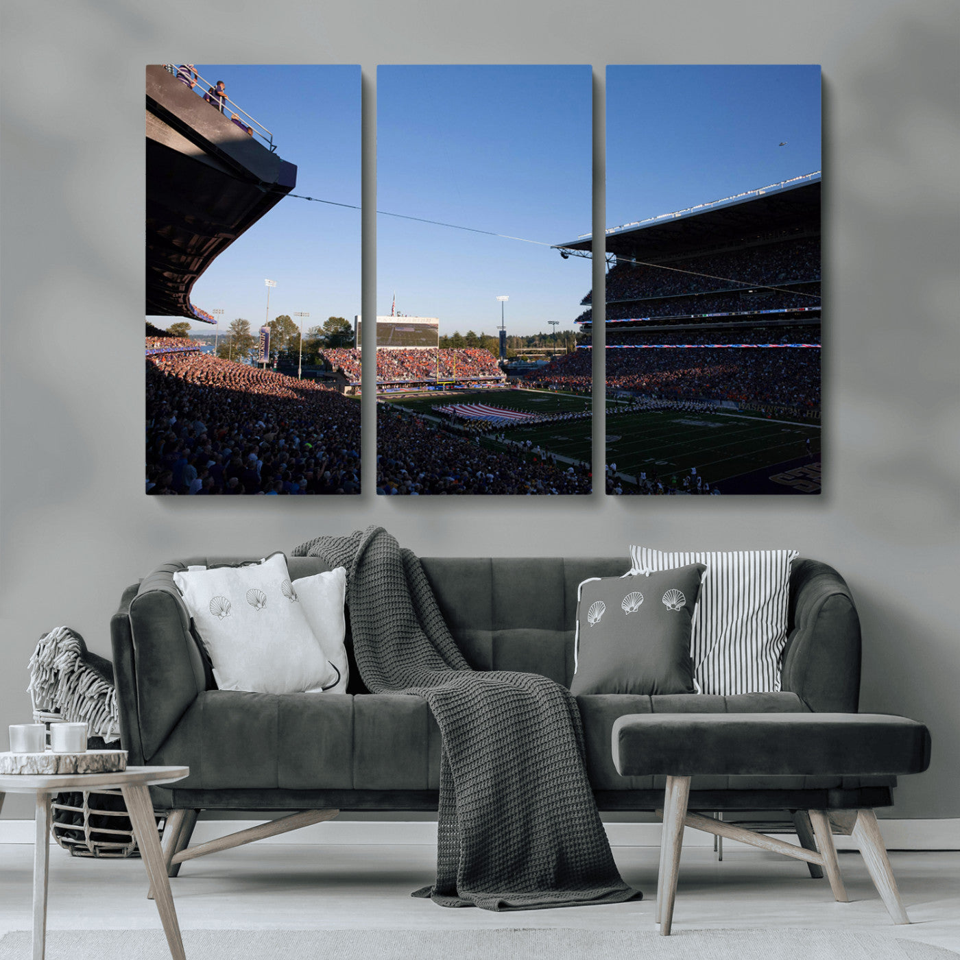 -The University of Washington Huskies Football Team Print - Seattle Husky Stadium Wall Art Canvas